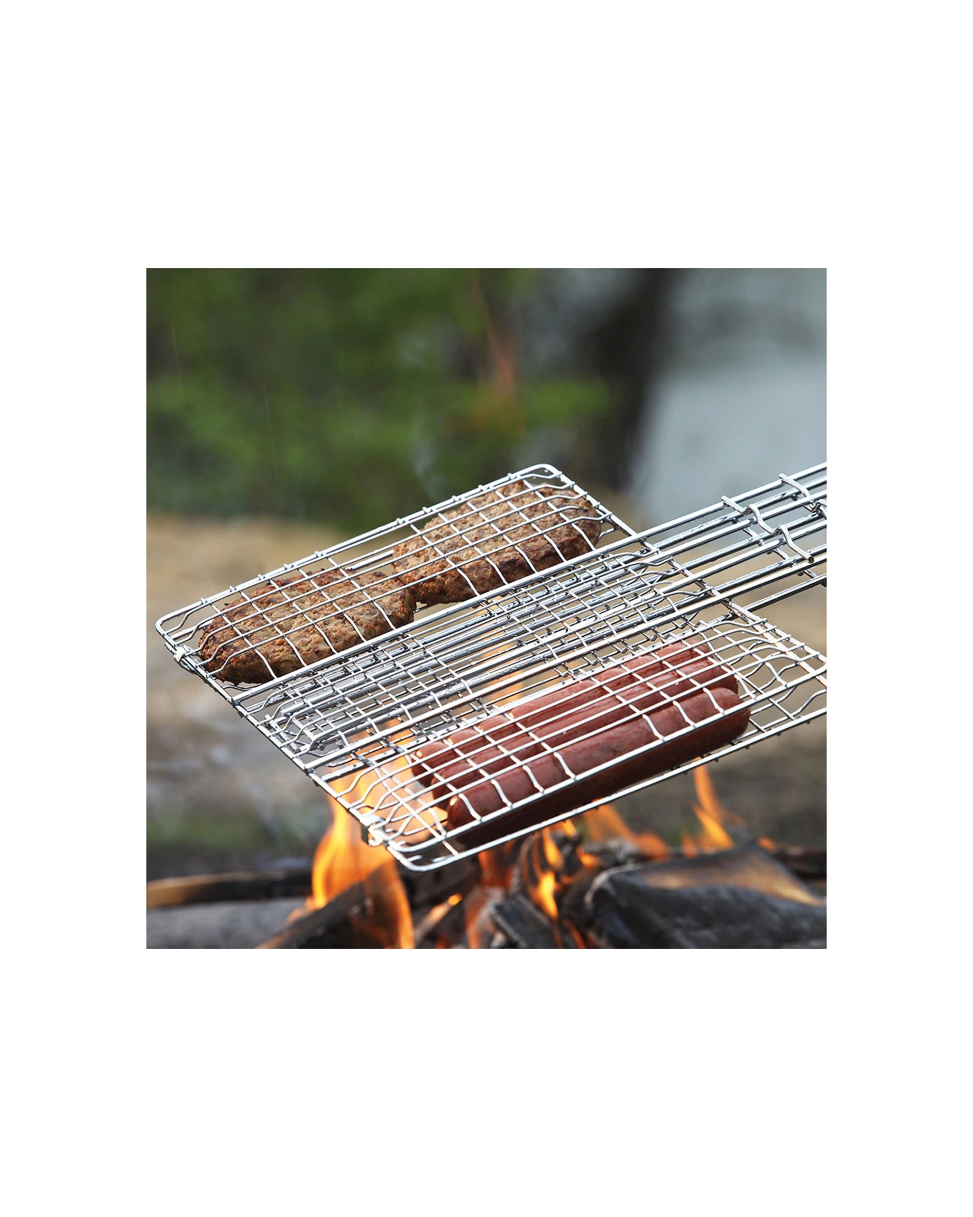 3 Coghlans Deluxe Broiler Camping Grill Hinged Locking Ring Extension Handle - Silver, 3 of 3