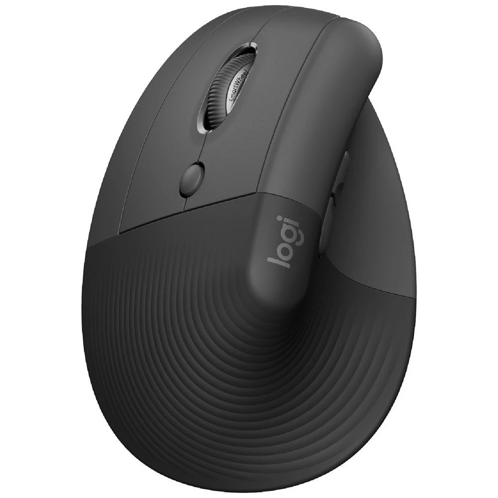 1 Logitech Lift Left-handed Vertical Ergonomic Mouse Graphite, 1 of 9