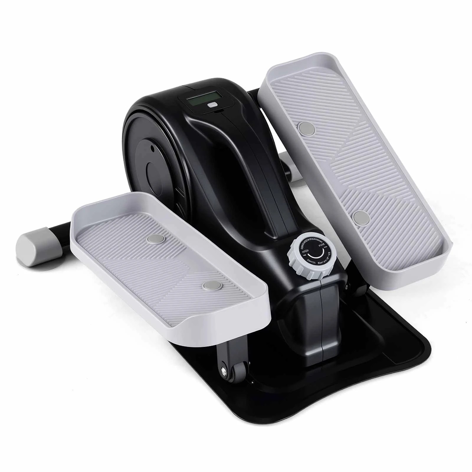 1 Costway Under Desk Elliptical Pedal Exerciser 16 Speeds LCD Monitor Compact Seated Leg Machine - Black, 1 of 4