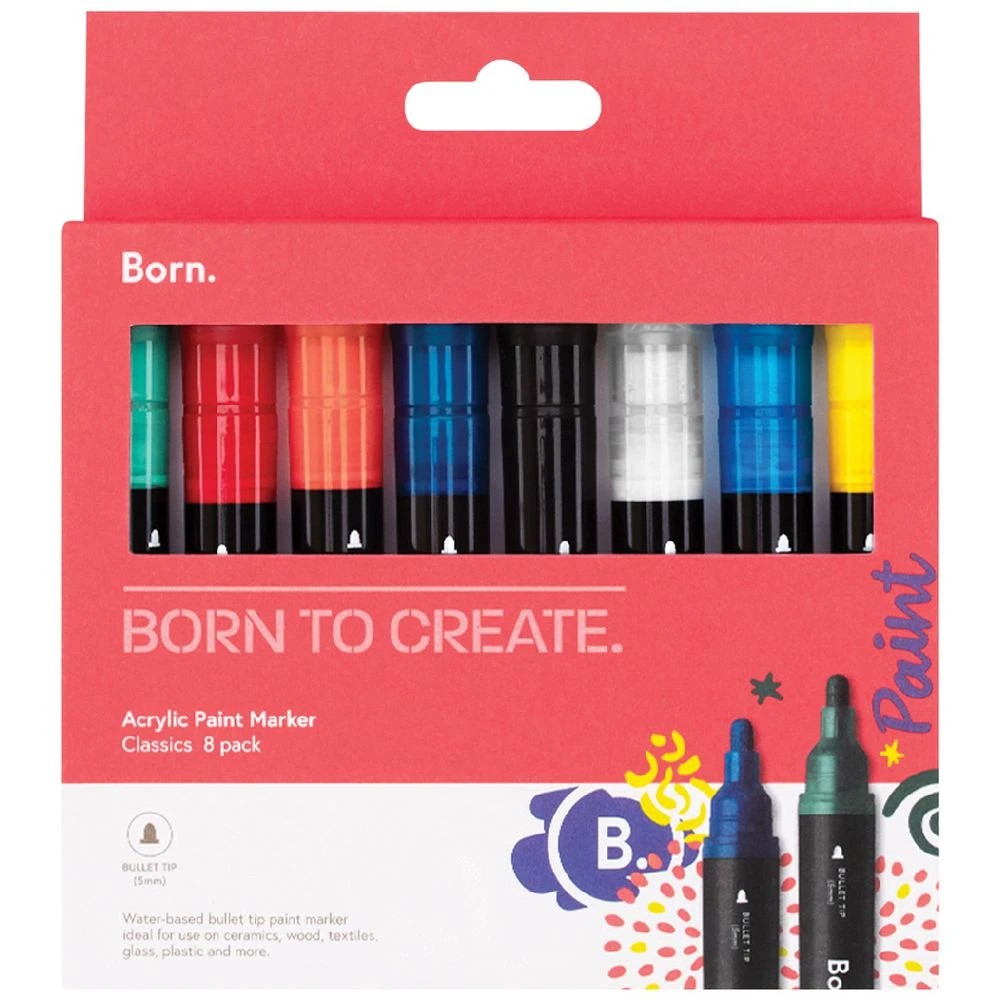 3 Born Acrylic Paint Marker 5mm Classics 8 Pack, 3 of 4
