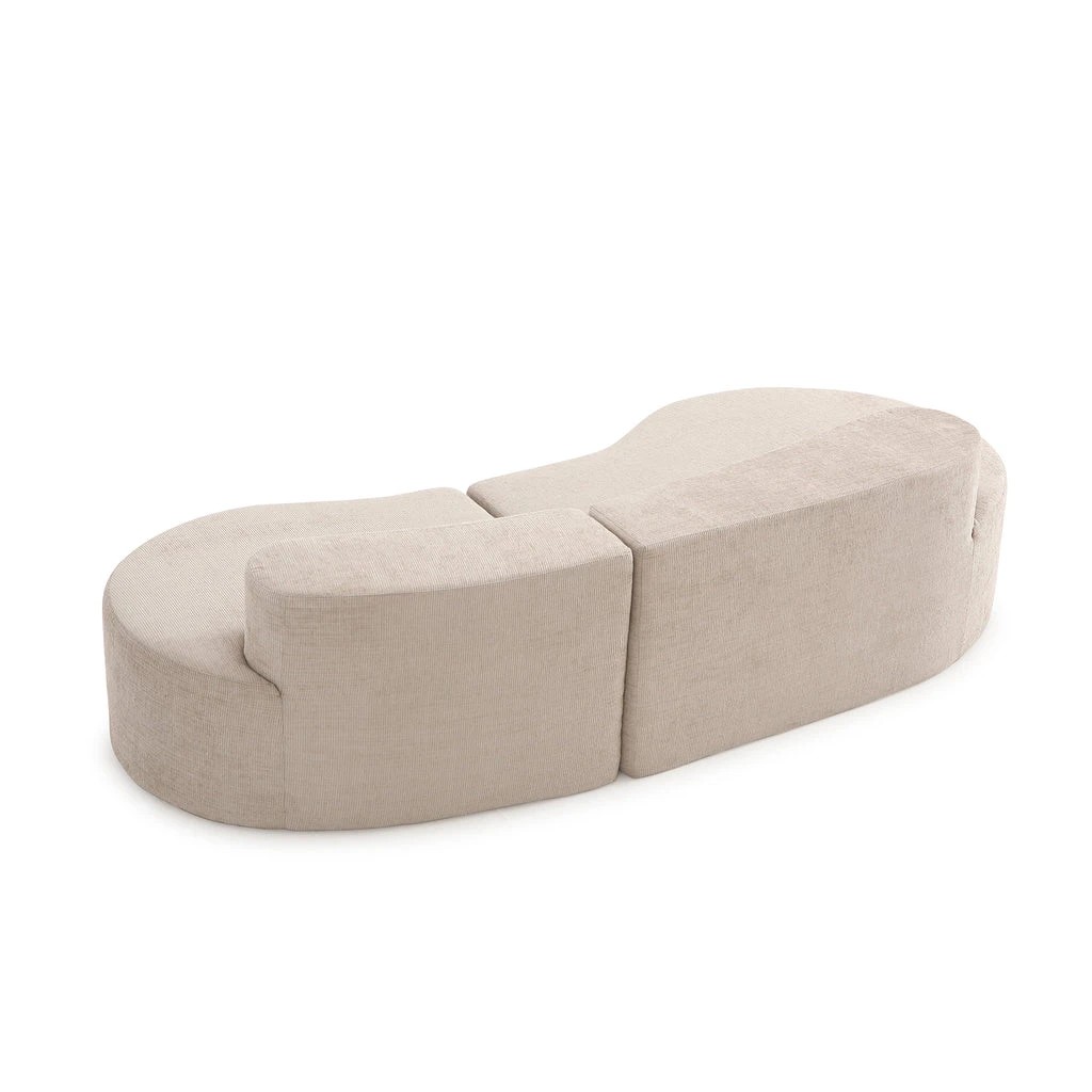 5 Zzz Atelier Arcadia Curve 3 Seater Foam Lounge Sofa - Beige, 5 of 7