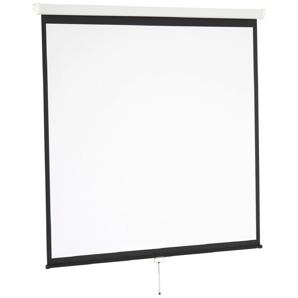 1 Brateck 80" 1:1 Auto-Lock Manual Projector Screen, 1 of 9