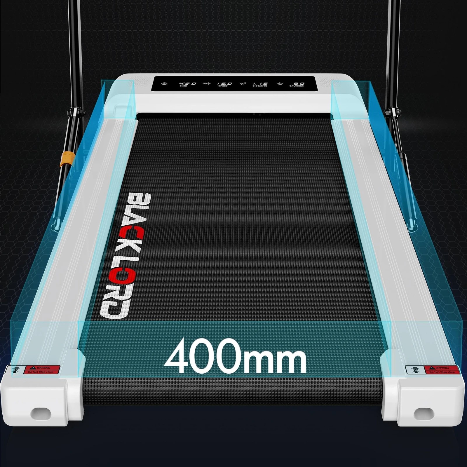 7 Black Lord Treadmill 2 IN 1 Electric Walking Pad Hydraulic Foldable 40cm Belt - White, 7 of 10