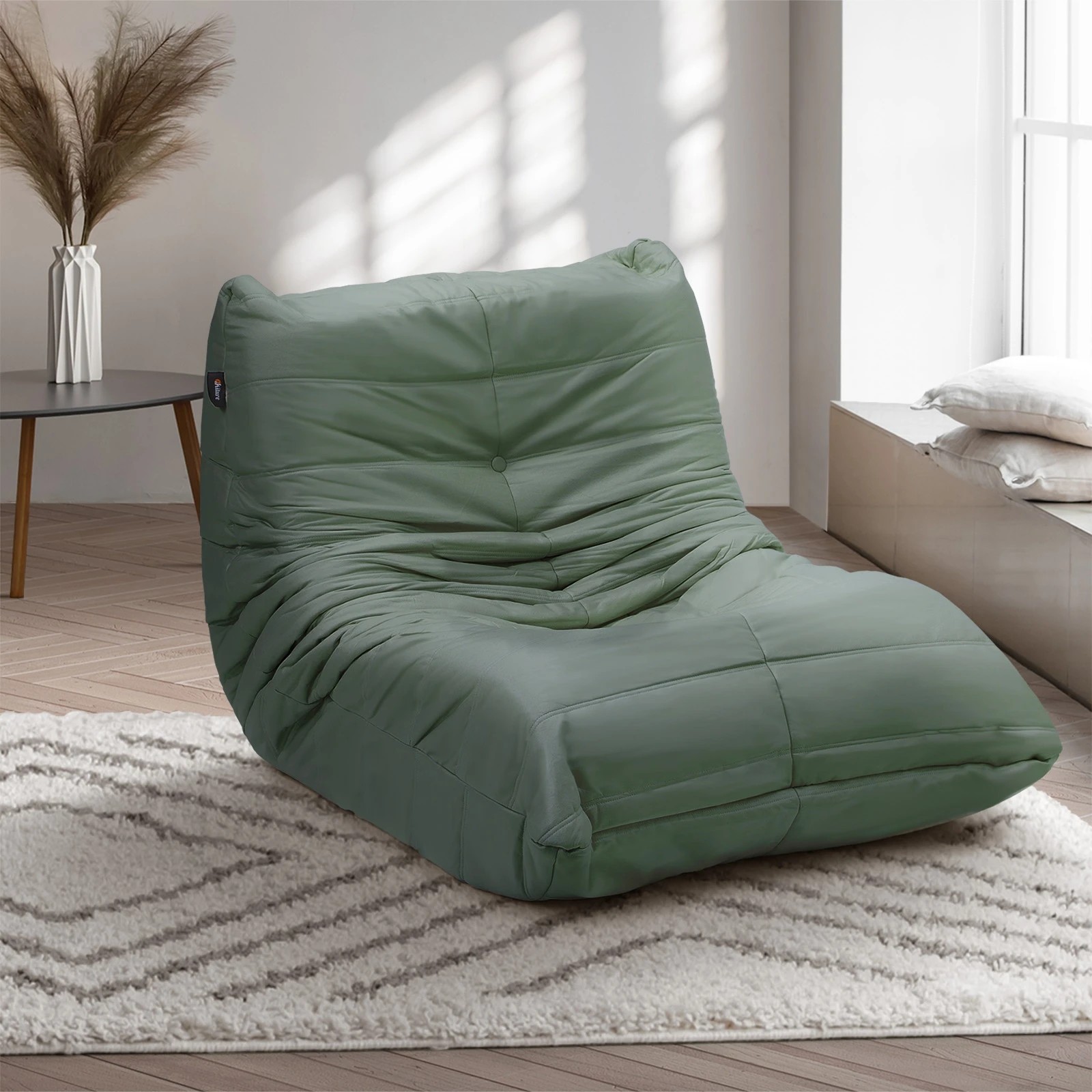 4 Oikiture Floor Sofa Accent Chair Lazy Couch Lounge - Green, 4 of 10