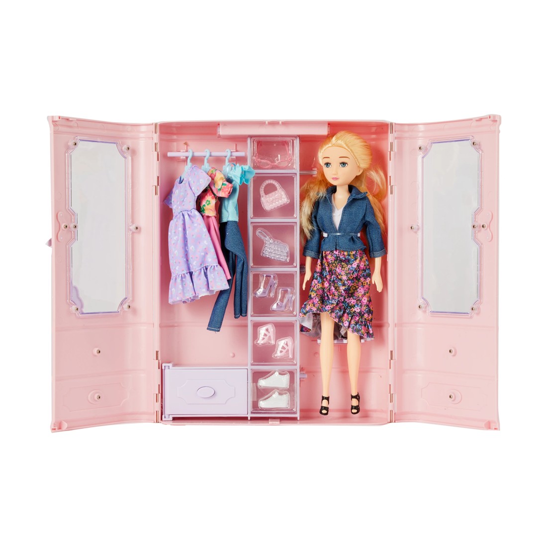 1 11 Piece Doll and Wardrobe Set, 1 of 7