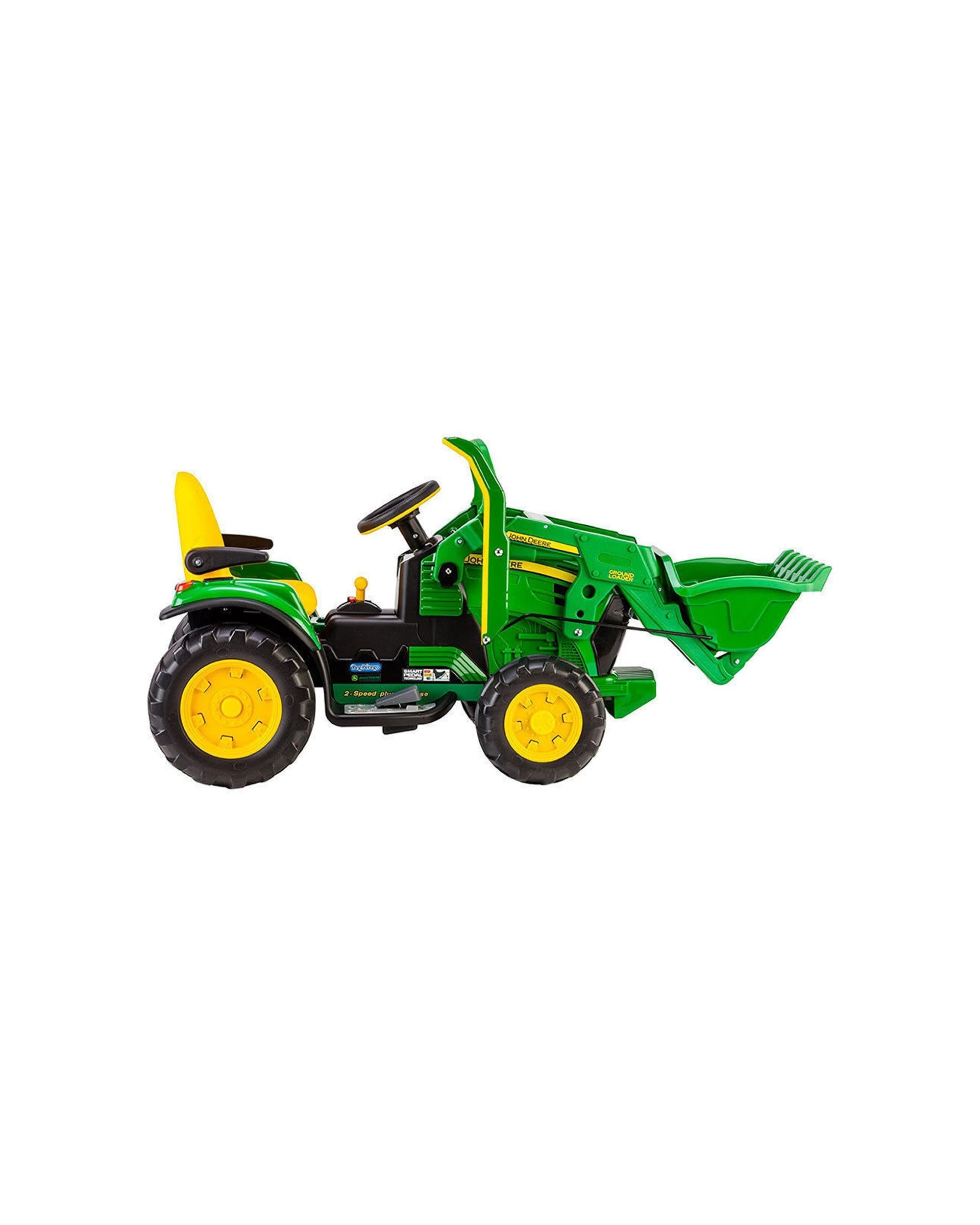 1 John Deere Electric Ride-On Tractor With Working Front Loader And Adjustable Seat - Green, 1 of 7