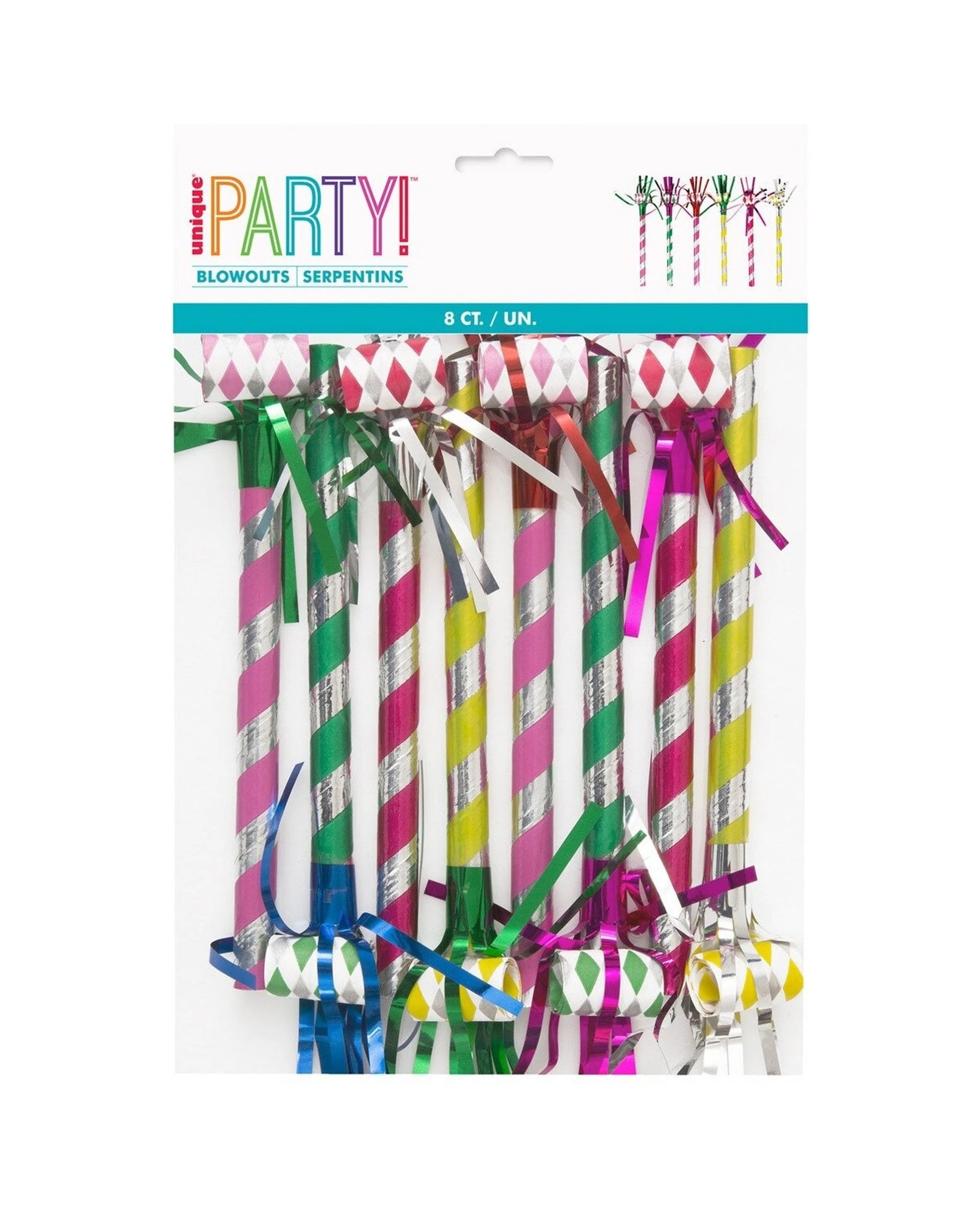 1 Meteor Party 8pc Fancy Fringed Blowouts Favour Noise Makers Kids Toys - Multi, 1 of 1