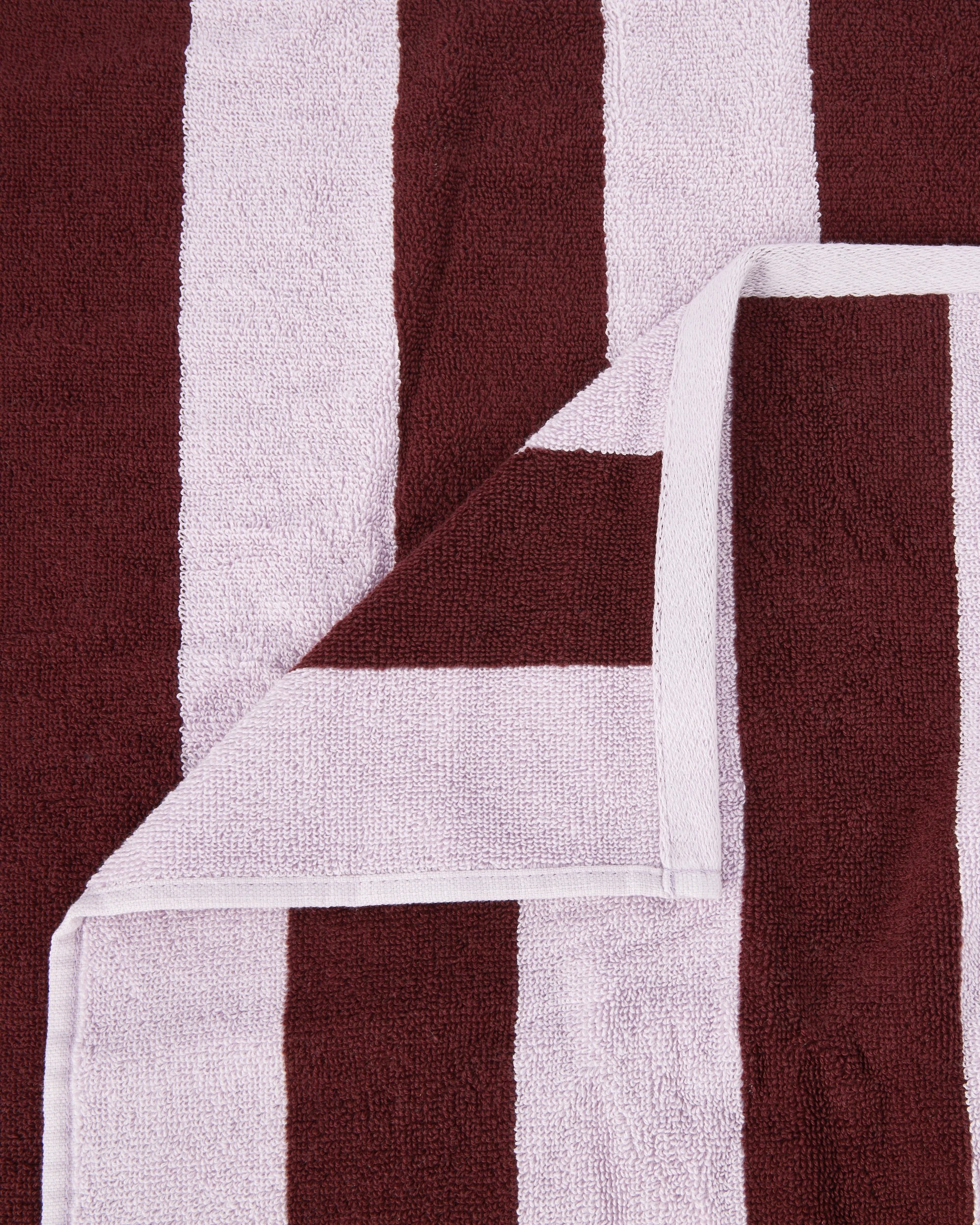 2 Stripe Cotton Bath Towel - Port, 2 of 5