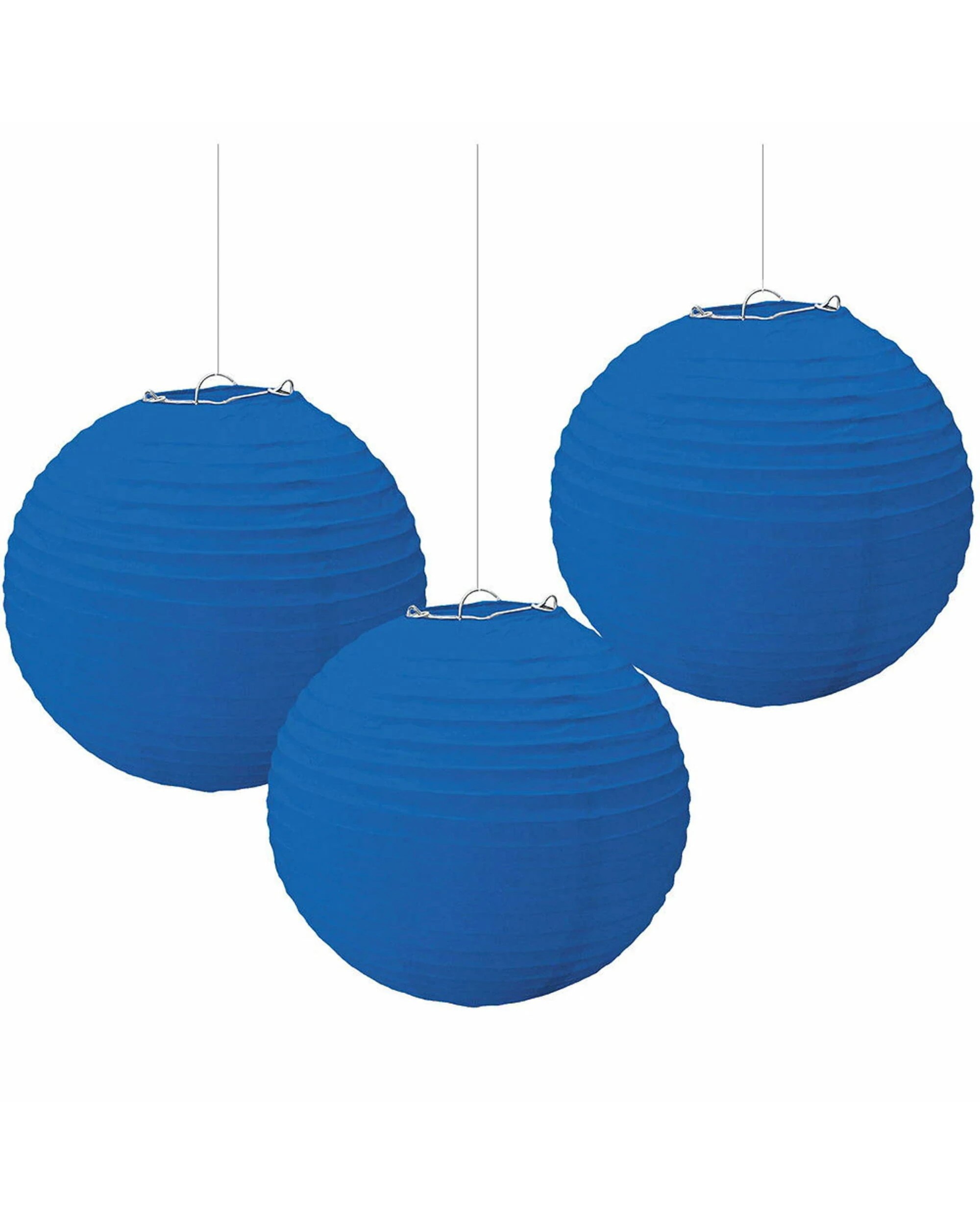 1 Amscan Paper Lanterns Pack of 3 - Royal Blue - Blue, 1 of 1