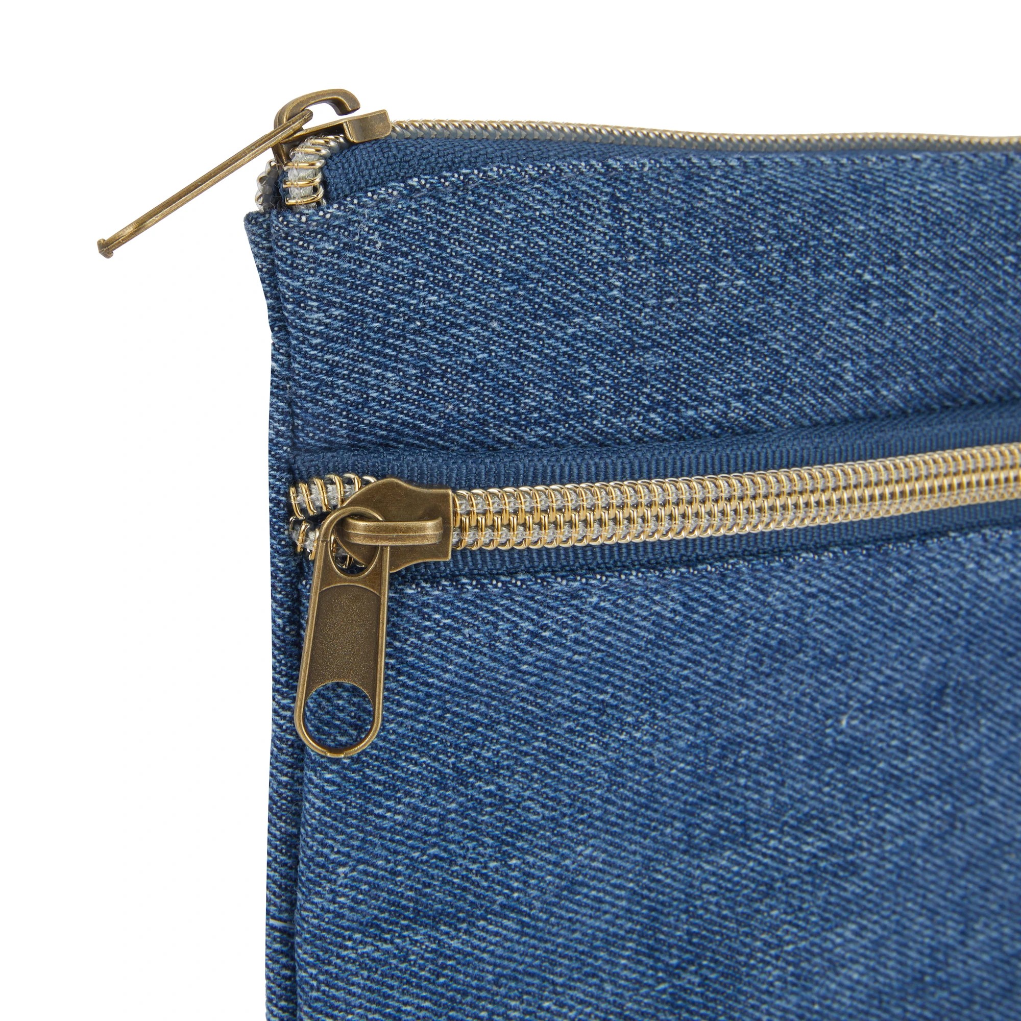 3 Denim Twin Zip Pencil Case, 3 of 6