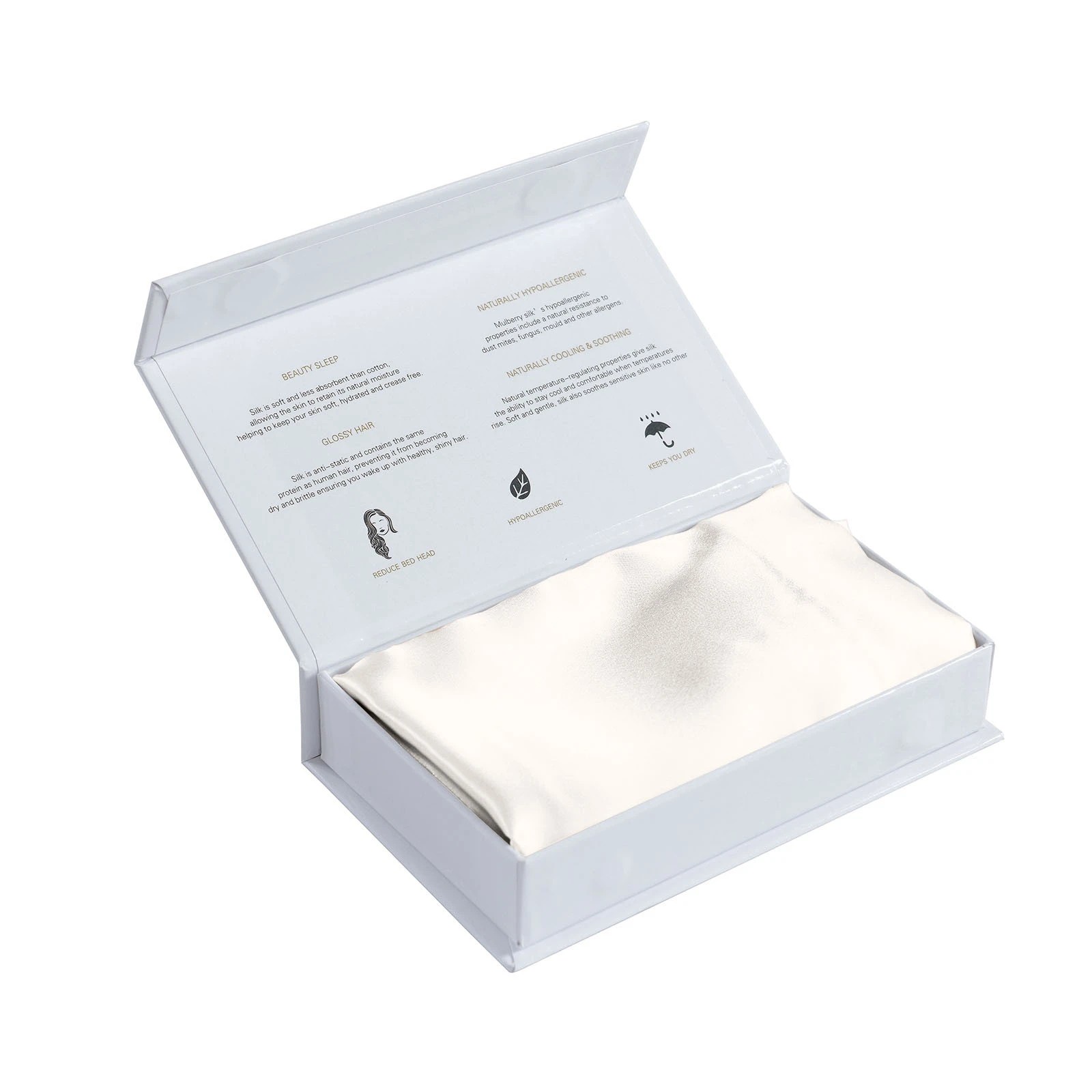 6 Royal Comfort Mulberry Soft Silk Luxurious Hypoallergenic Pillowcase Twin Pack - White, 6 of 10