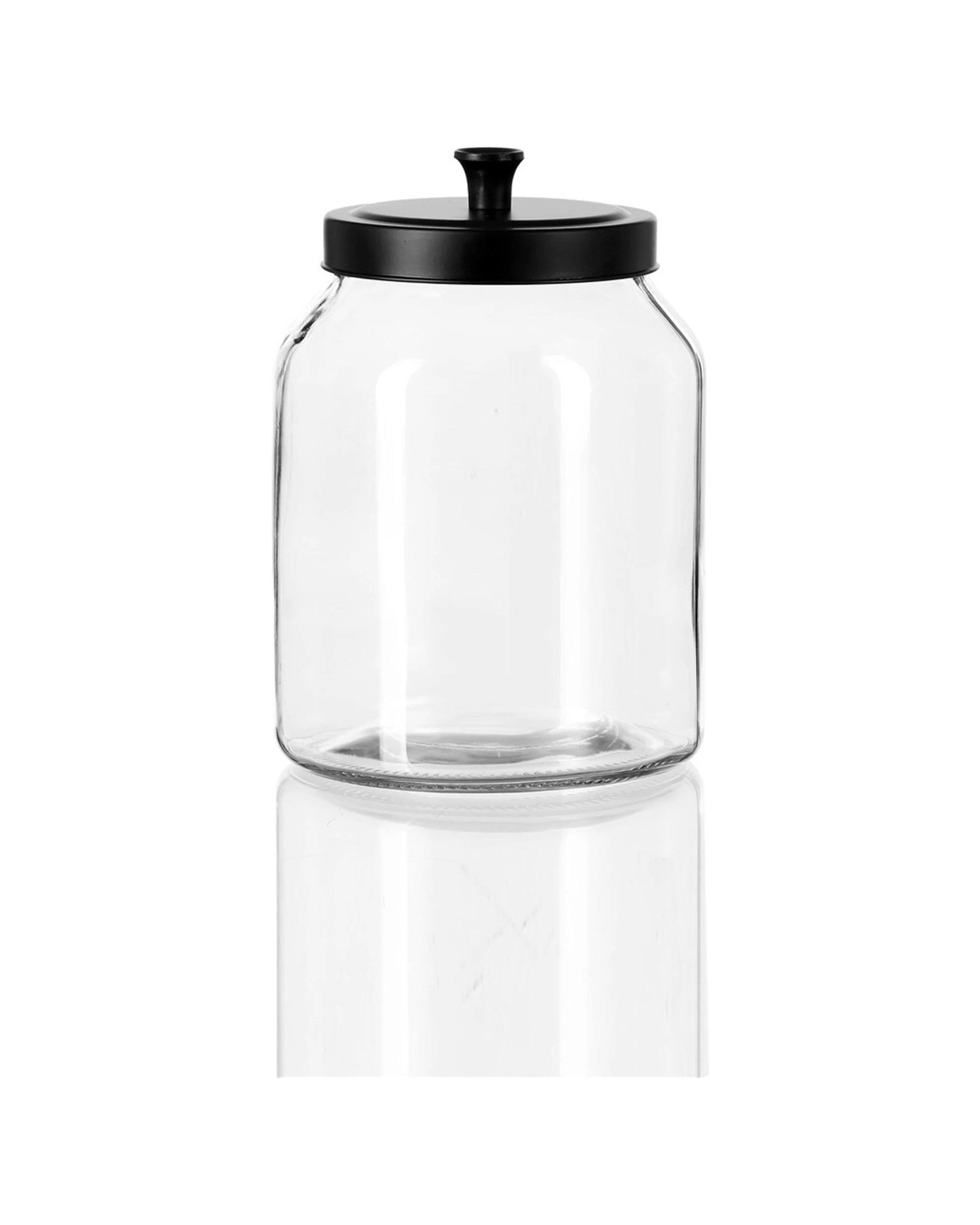 2 Lemon And Lime 3l Cosmo Glass Jar Food/storage Container/canister Kitchen/home - Black, 2 of 3