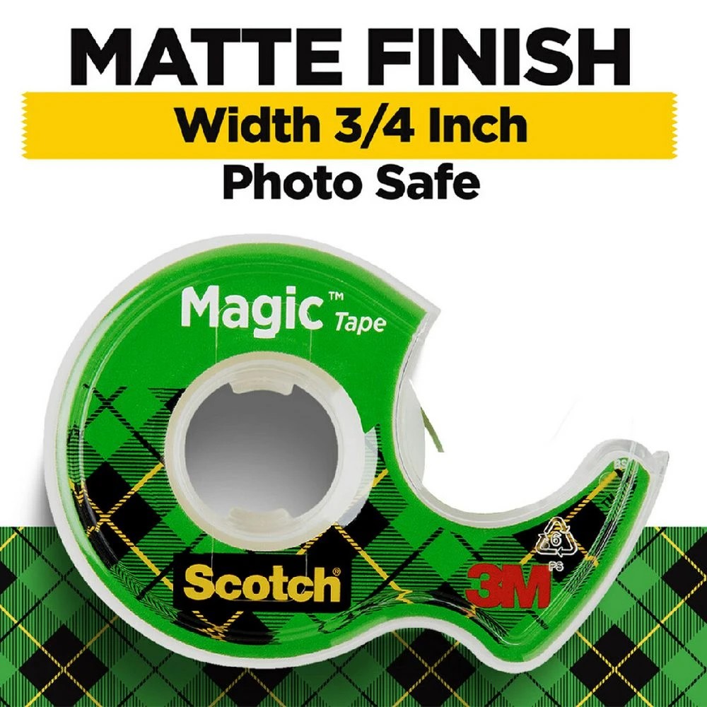 3 Scotch Magic Tape with Dispenser 19mm x 7m 3 Pack, 3 of 9