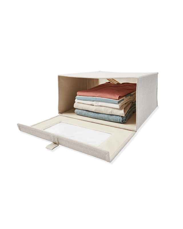 Linen Look Clothing Storage Box - B