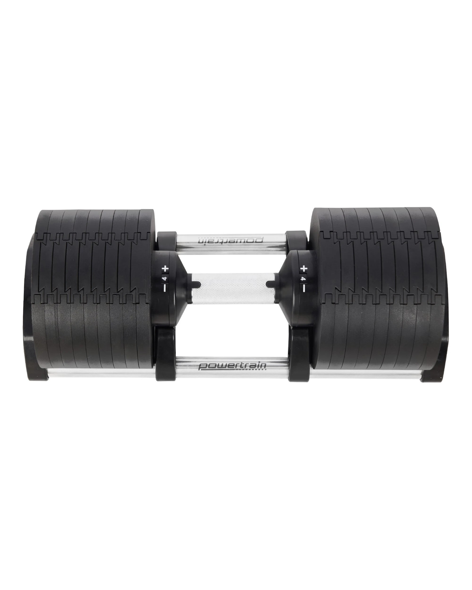 3 Powertrain Eon Black Dial Up 45KG Adjustable Dumbbell 9 Weight Options Safety Lock Easy Weight Adjustment Cast Iron, 3 of 6