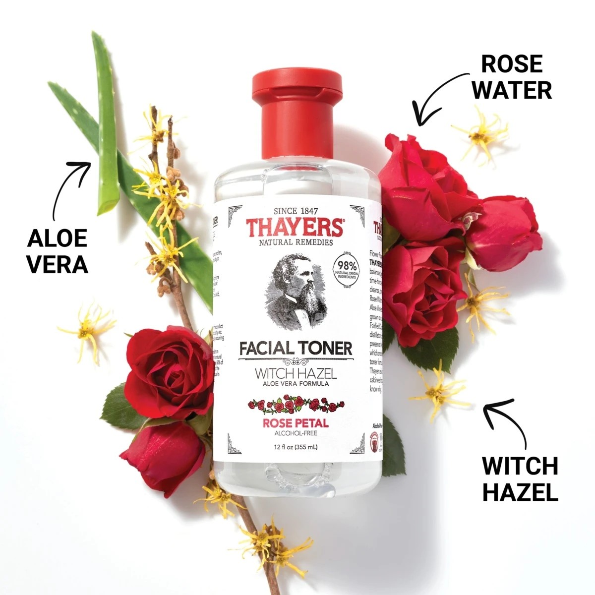 4 Thayers Rose Petal Alcohol Free Facial Toner 355ml - Witch Hazel and Aloe Vera, 4 of 6