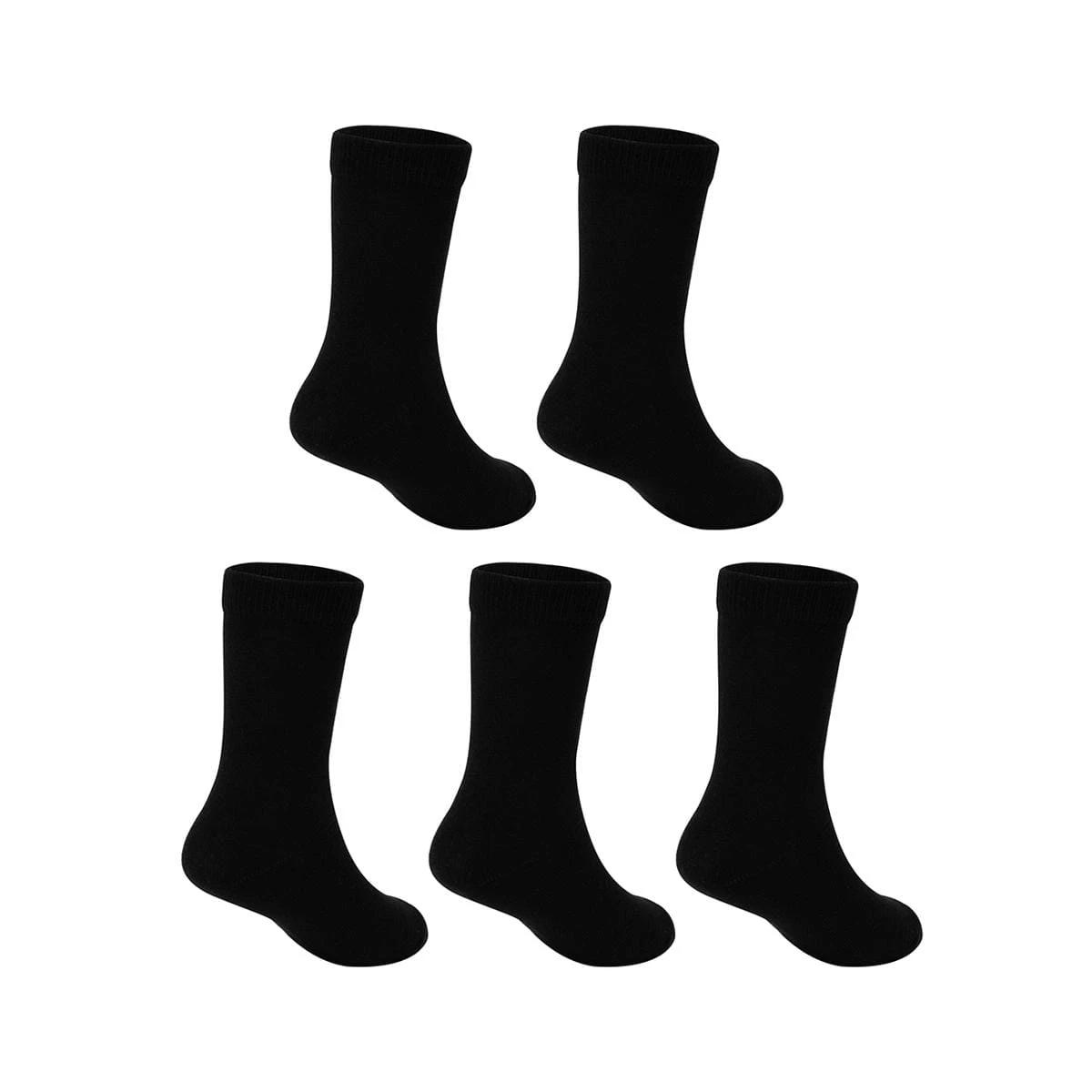 2 5 Pack School Crew Socks BLACK, 2 of 3
