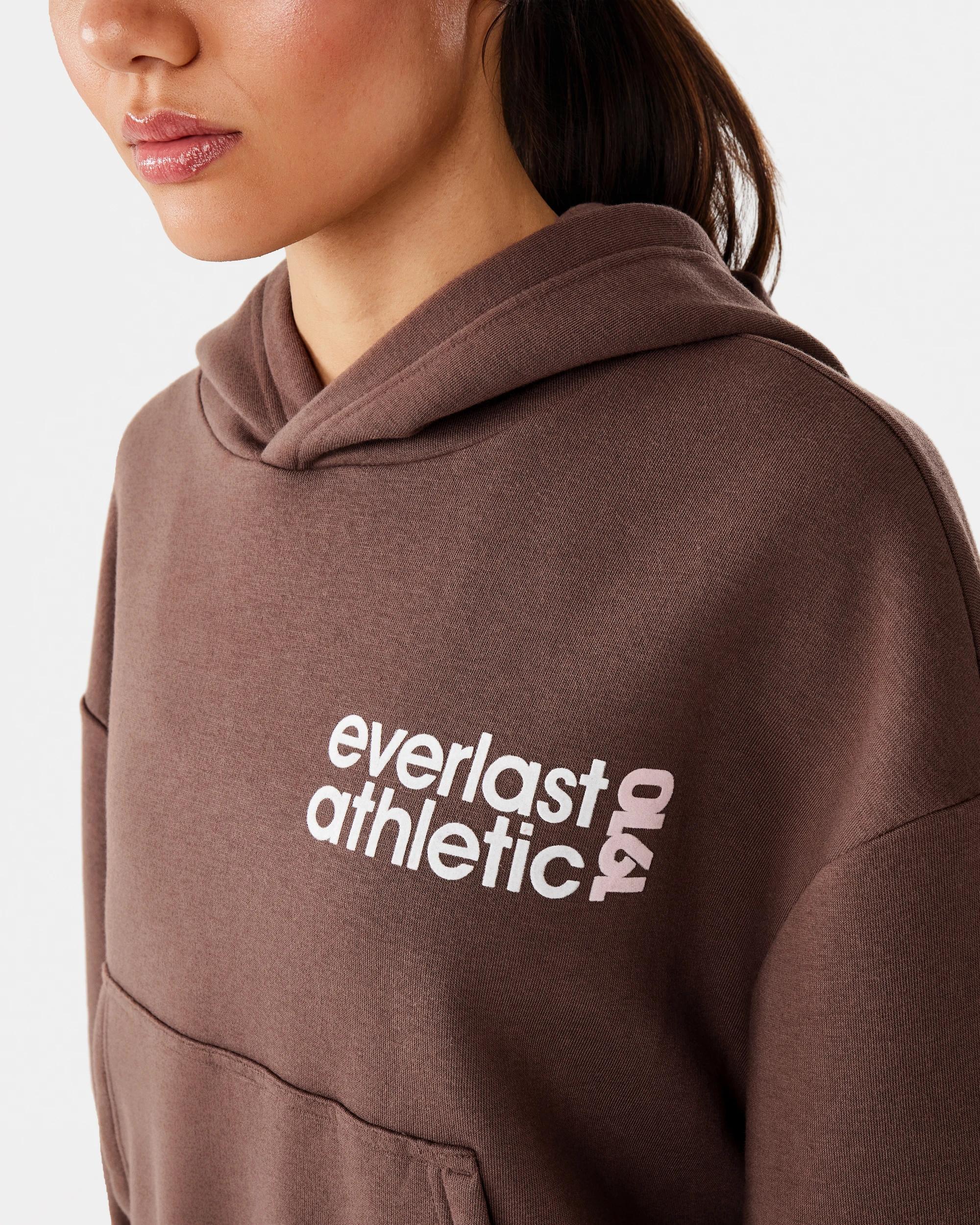 7 Everlast Womens Mid Length Cinch Hoodie Choc, 7 of 10