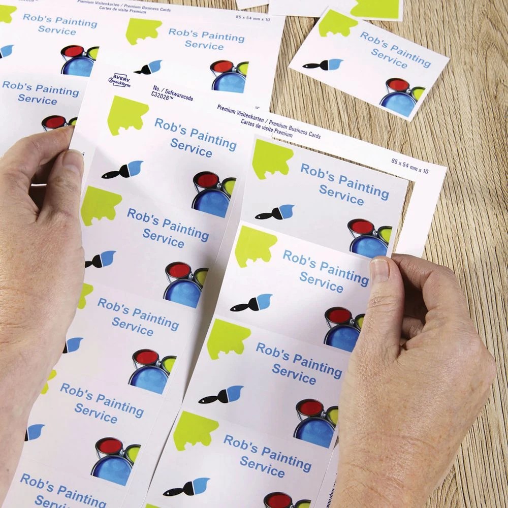 4 Avery Satin Finish Business Cards 85 x 54mm 100 Pack, 4 of 6