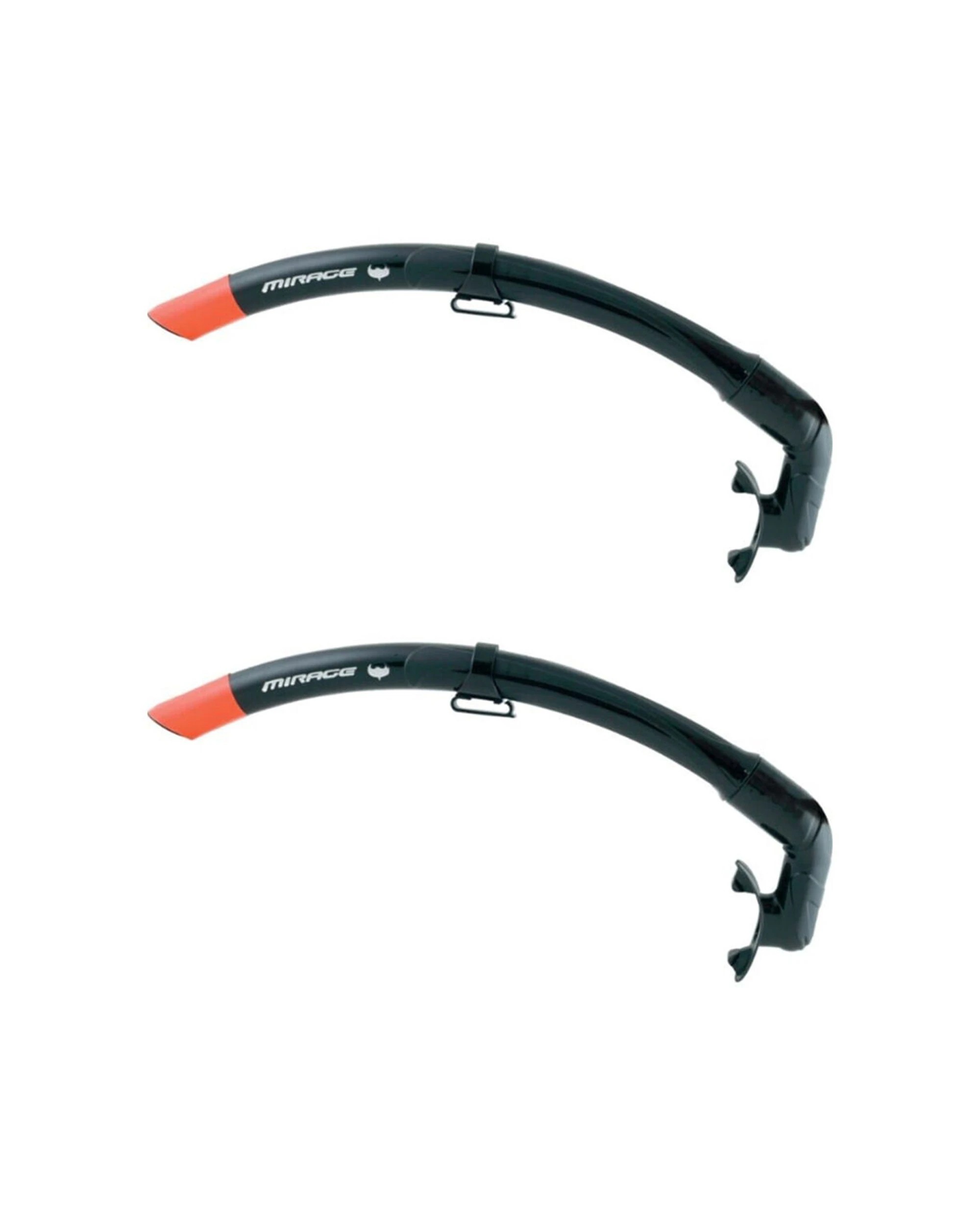 1 Mirage 2pk Spearo Snorkelling Swimming Snorkel Breathing Tube - Black, 1 of 1