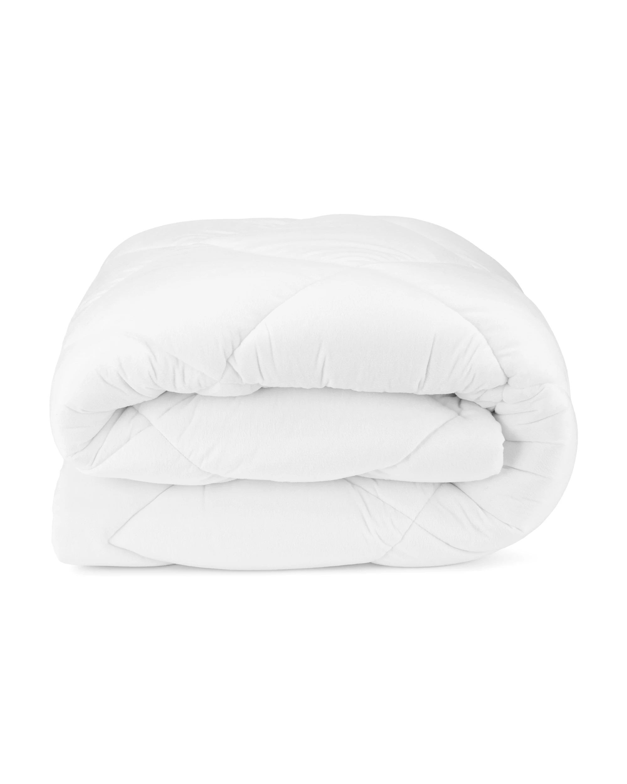 2 Reversible Plush Mattress Topper - King Bed, White, 2 of 6