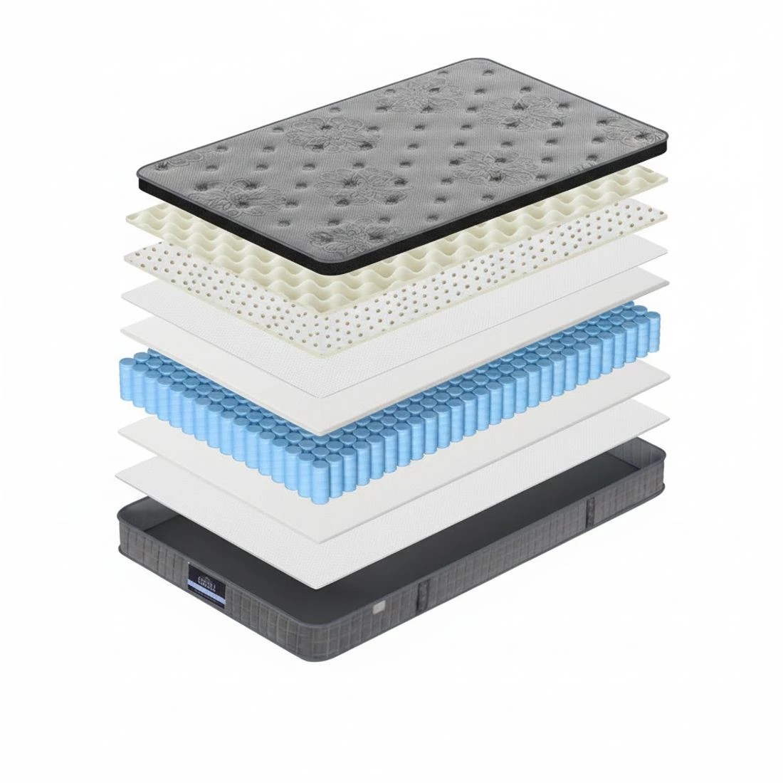 4 26cm Giselle Mattress Single Latex Foam Mattresses - Charcoal, 4 of 6