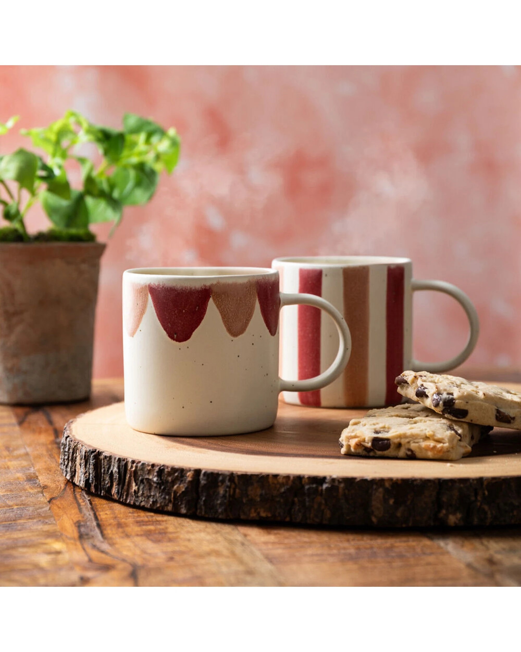 5 Mikasa 6PK Stoneware Coffee Mug Drinkware Scallop Print 380ml Microwave Dishwasher Safe - Multi, 5 of 8