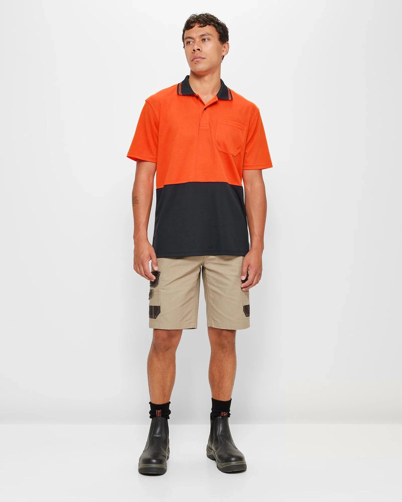 2 Graphite Hi-Visibility Polo Shirt ORANGE, 2 of 5