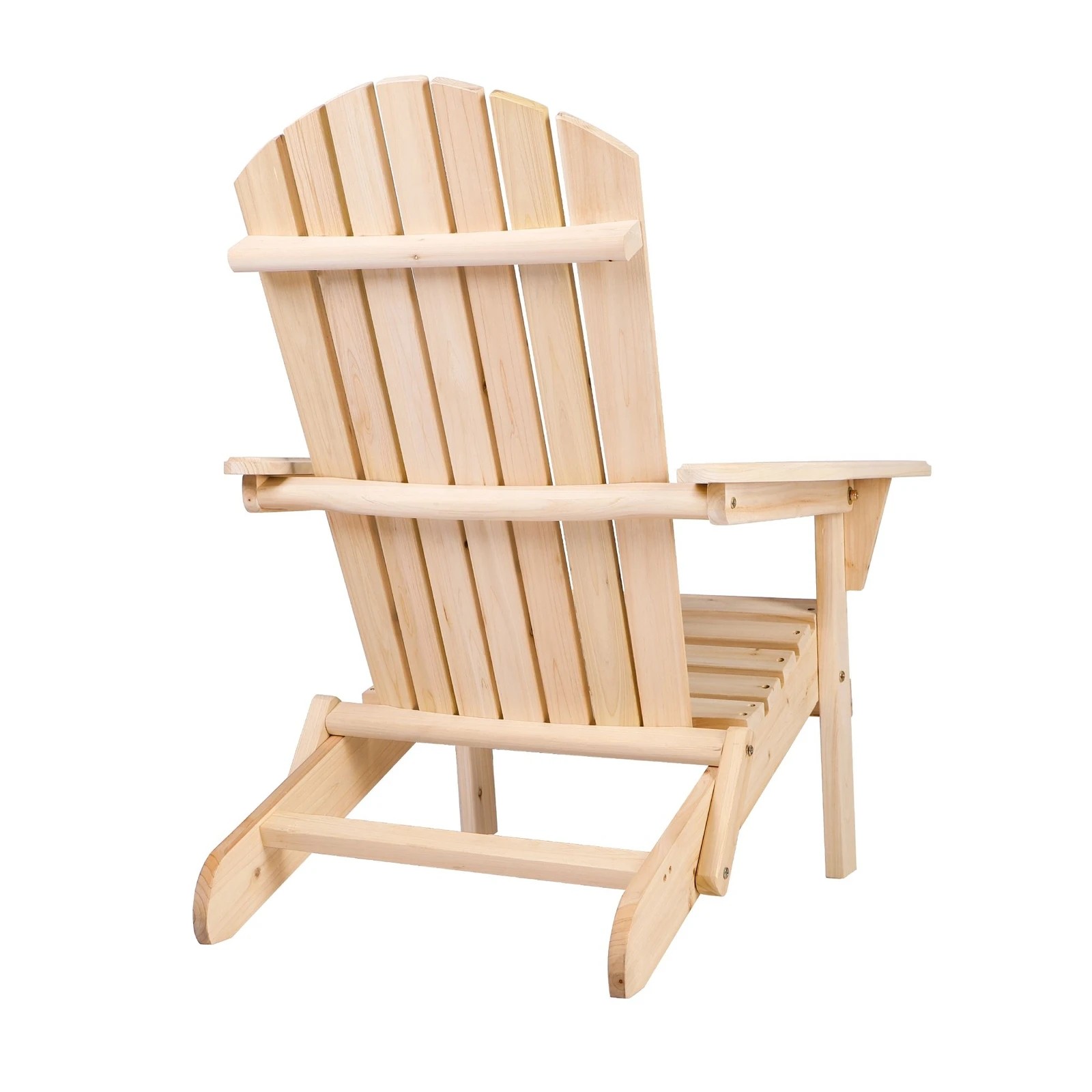 7 Alfordson 2x Outdoor Chairs Wooden Adirondack Patio Furniture Beach Garden - Natural, 7 of 9