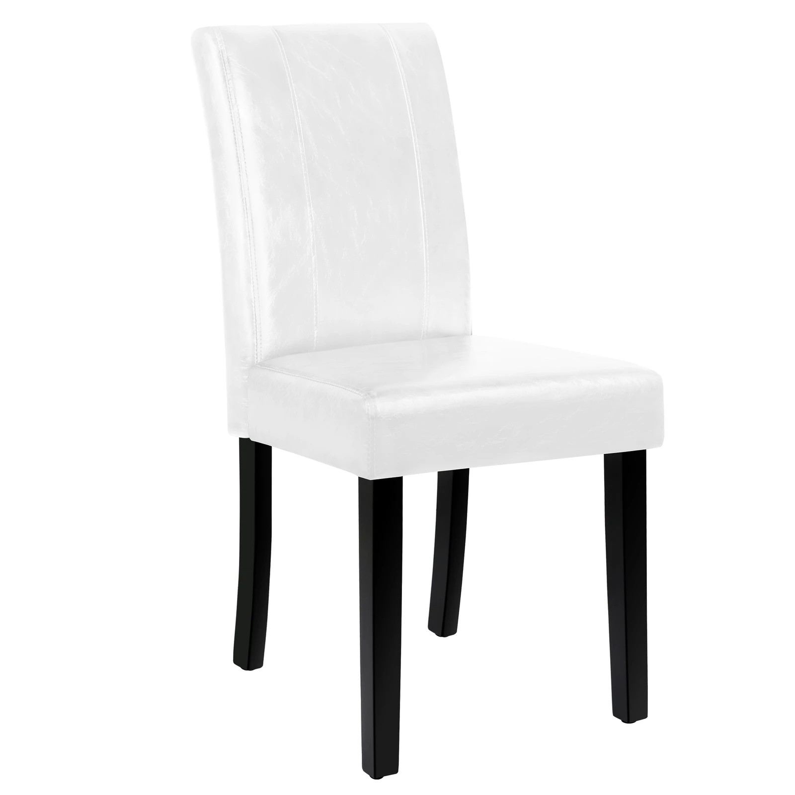 10 Alfordson 4x Dining Chairs Cafe Kitchen High-Back Chair Glossy PU Leather - White, 10 of 10