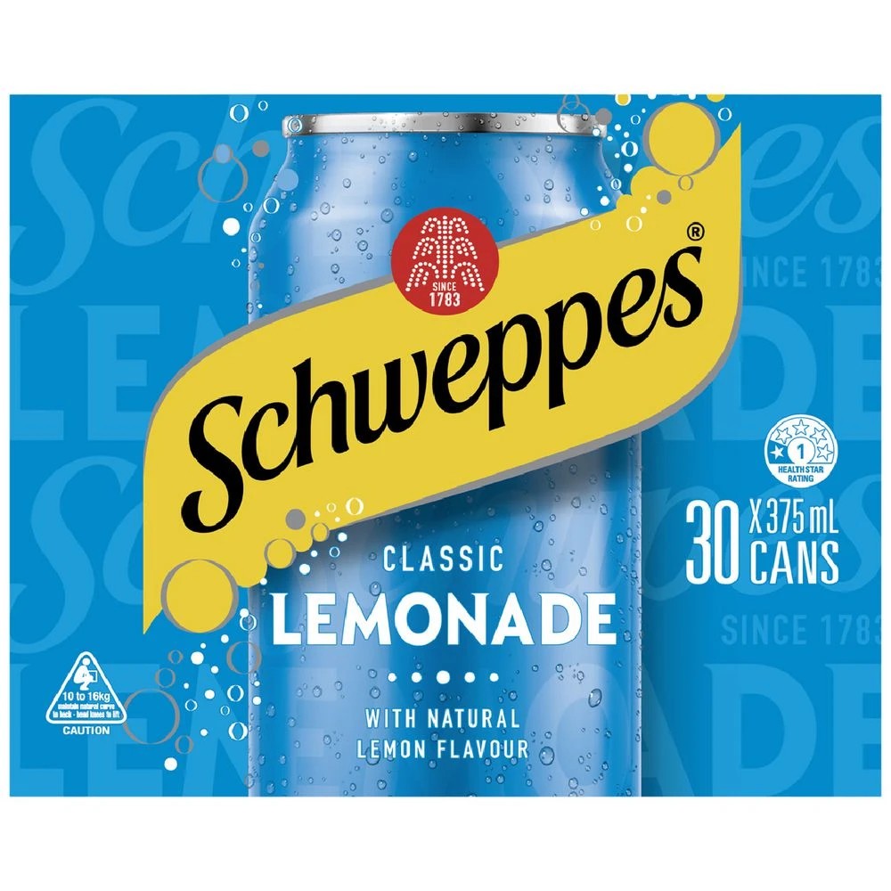 2 Schweppes Lemonade Cans 375mL 30 Pack, 2 of 2