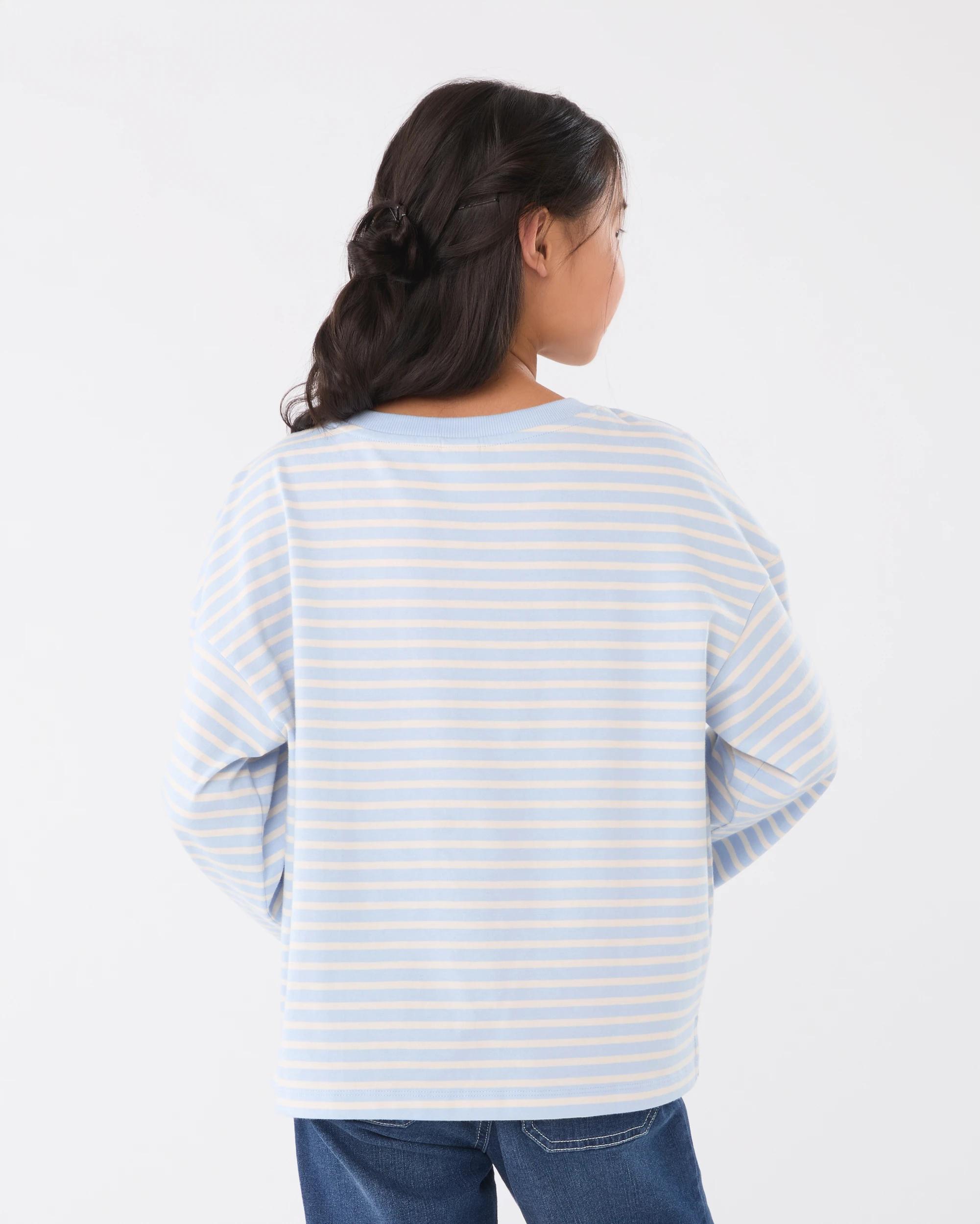2 Oversized Stripe T-shirt Blustripe, 2 of 7