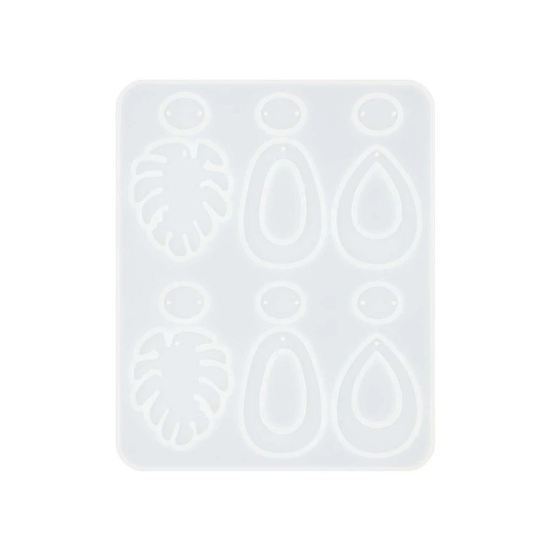 2 Ribtex UV Resin Silicone Mould Monstera Earrings, 2 of 2