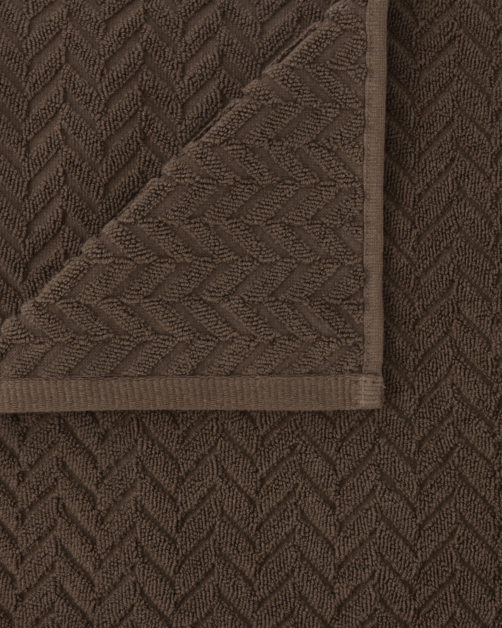 2 Chevron Cotton Bath Towel - Chocolate, 2 of 6