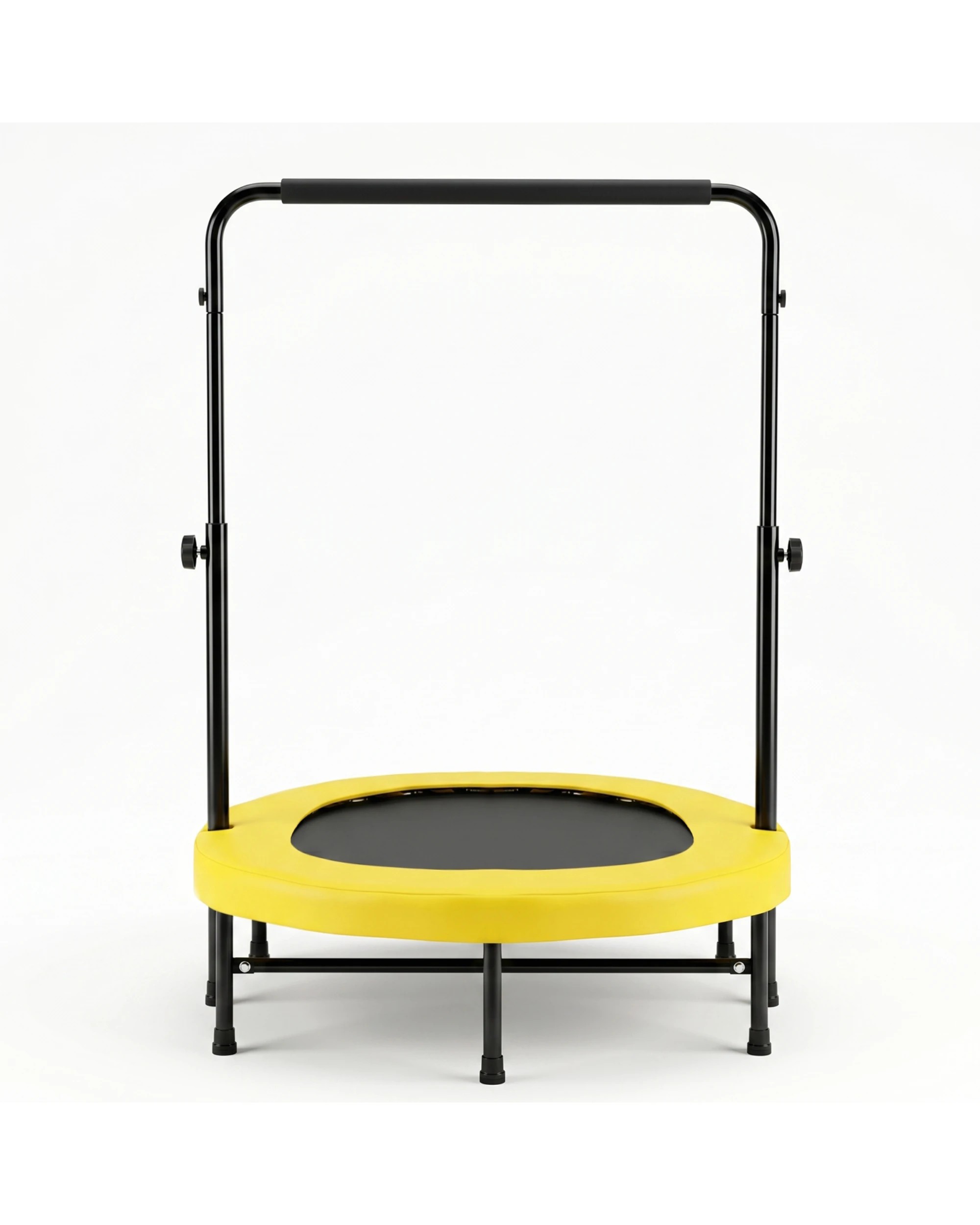 7 Advwin 2-Person Mini Trampoline for Adults Kids 55" Fitness Rebounder with 5-Level Adjustable Handle, Max Load 150kg, 7 of 8