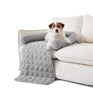 Pet Corduroy Couch Topper - Grey