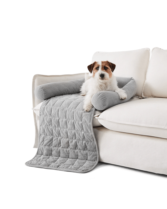 Pet Corduroy Couch Topper - Grey