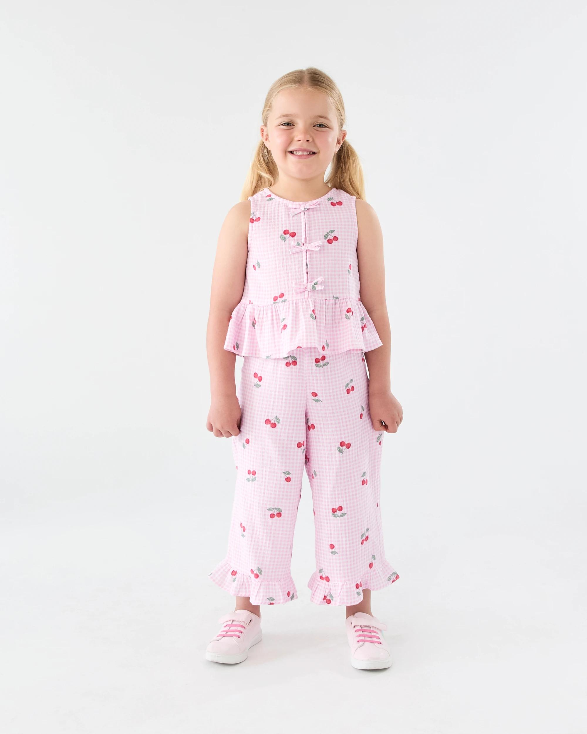 5 Tie Front Frill Top Pnk Cherry, 5 of 6