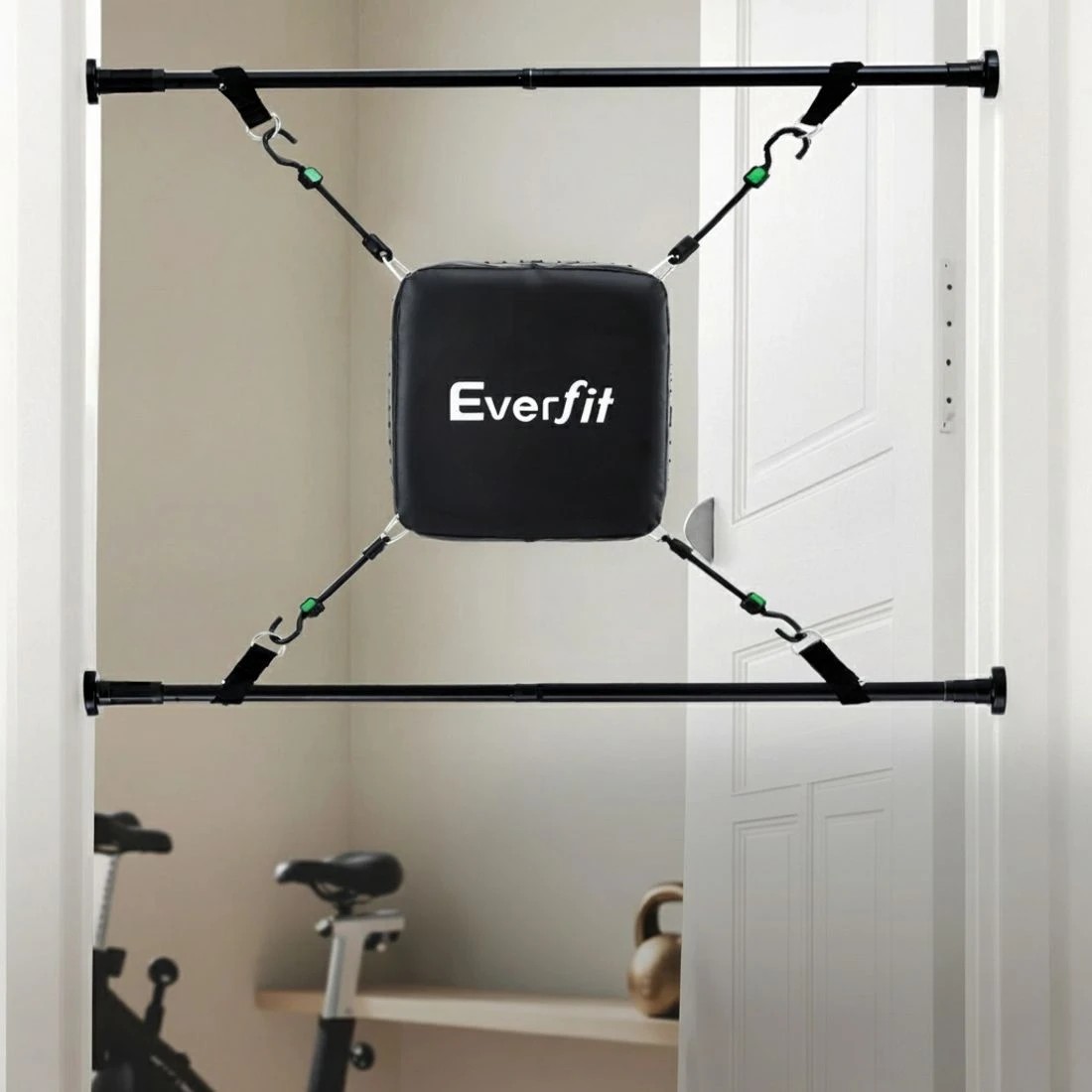 5 Everfit Doorway Punching Bag Adjustable Apartment Friendly with Boxing Gloves - Black, 5 of 7