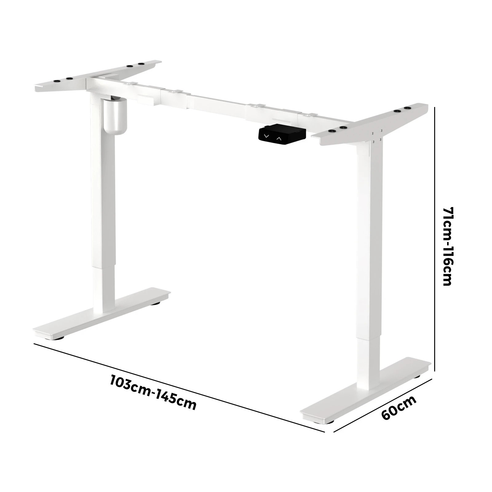 4 Oikiture Electric Standing Desk Frame Single Motor
 - White, 4 of 4