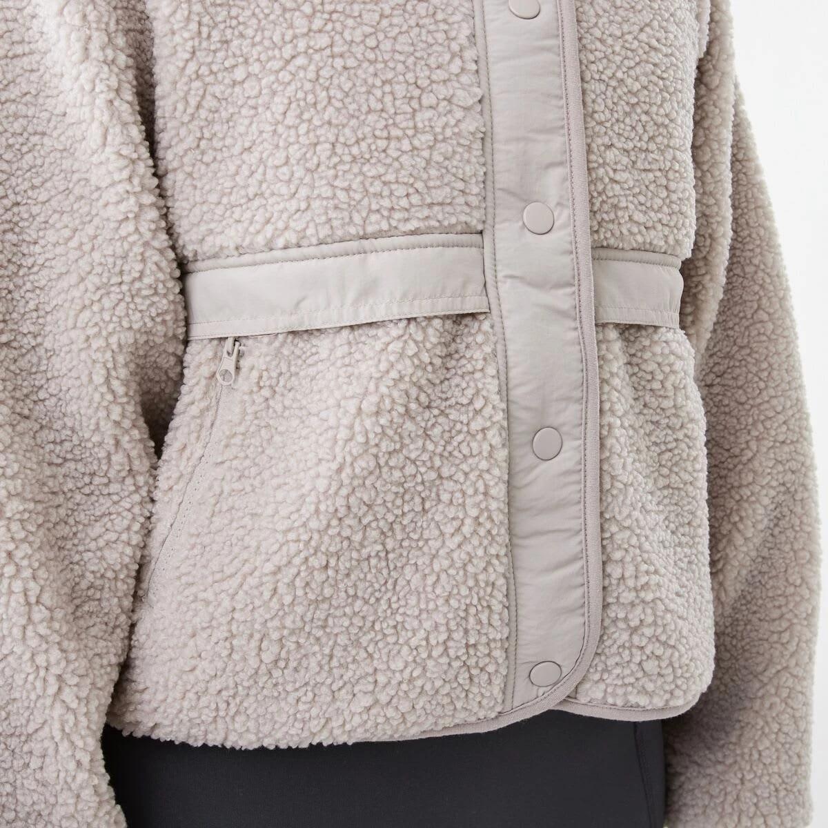 9 Active Womens Sherpa Patch Jacket Peak Grey, 9 of 9