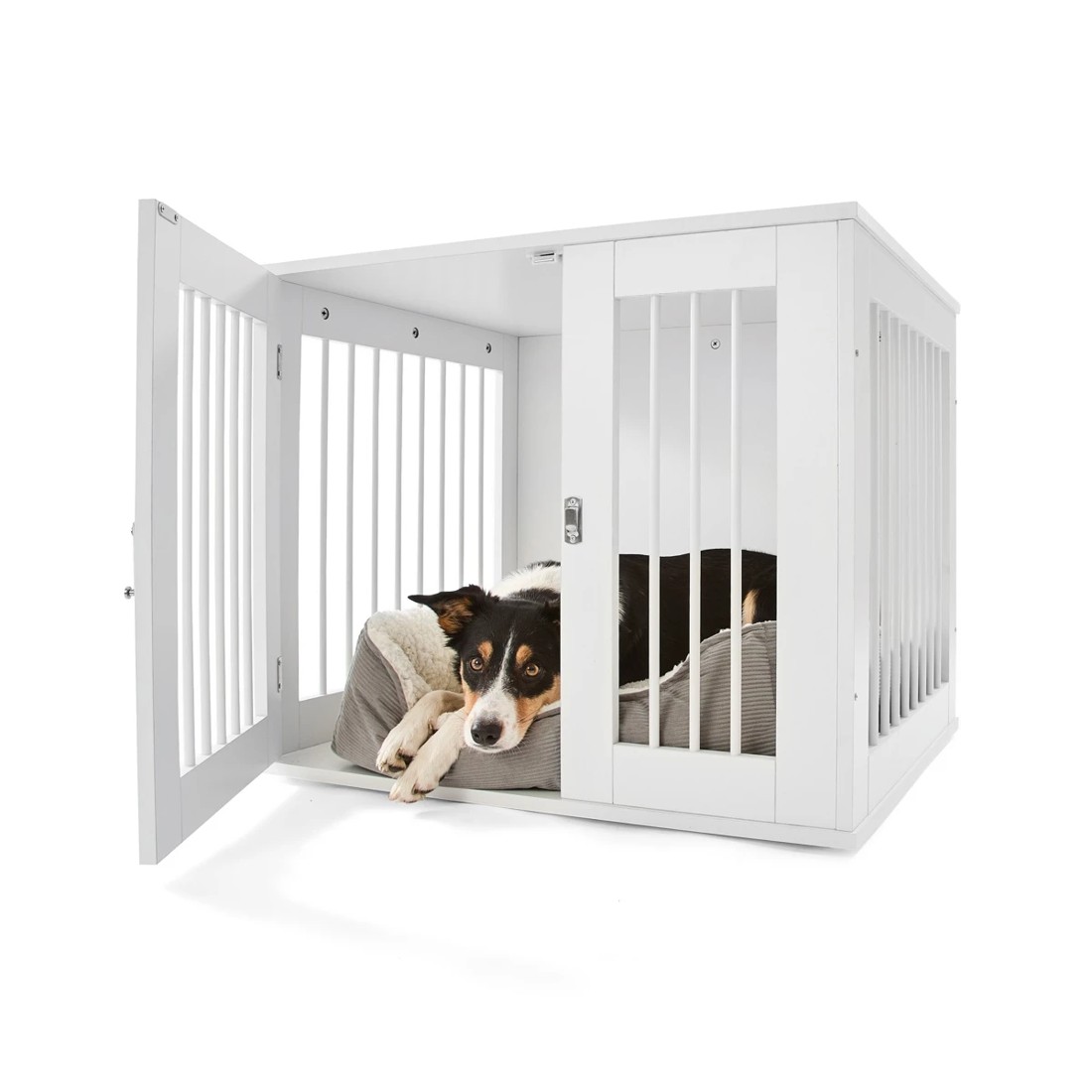 1 Pet Crate Wooden White - Medium, 1 of 9