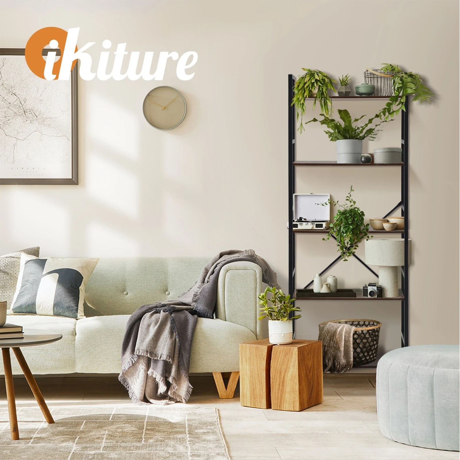 5 Oikiture Display Shelf 5-tier Shelves Bookshelf Storage Bookcase Stand Rack 60cm
 - Multi, 5 of 9