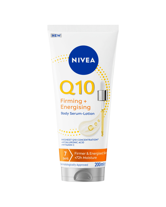 Nivea Q10 Firming + Energising Body Serum-Lotion 200ml - Hyaluronic Acid and Vitamin C