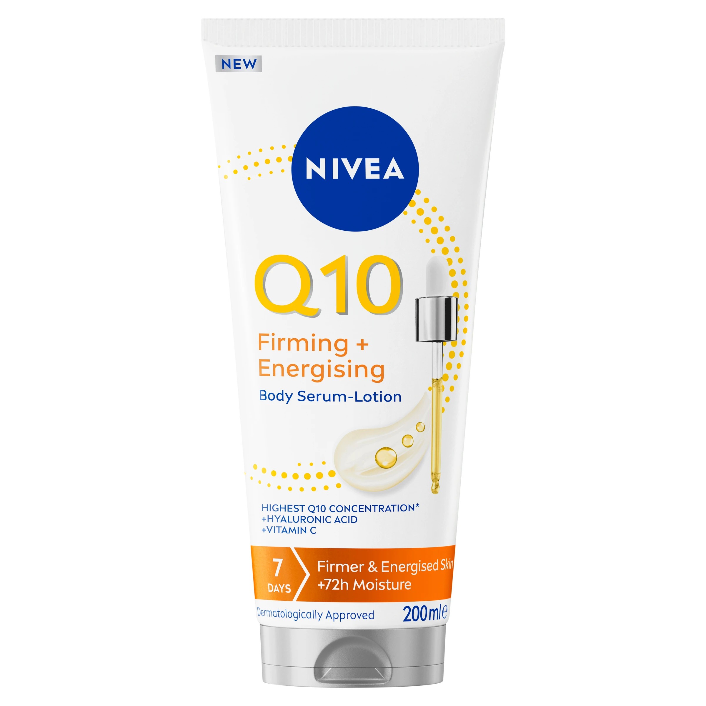 1 Nivea Q10 Firming + Energising Body Serum-Lotion 200ml - Hyaluronic Acid and Vitamin C, 1 of 8