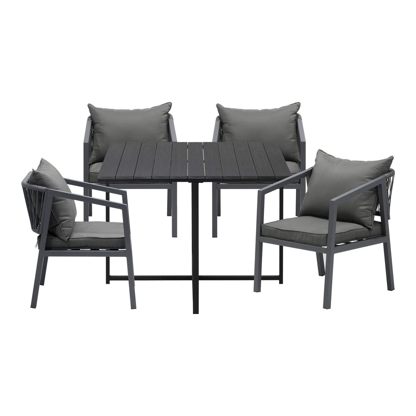 8 Livsip Outdoor Dining Set Patio Furniture Garden Balck Table Setting 4 Seater
 - Multi, 8 of 10