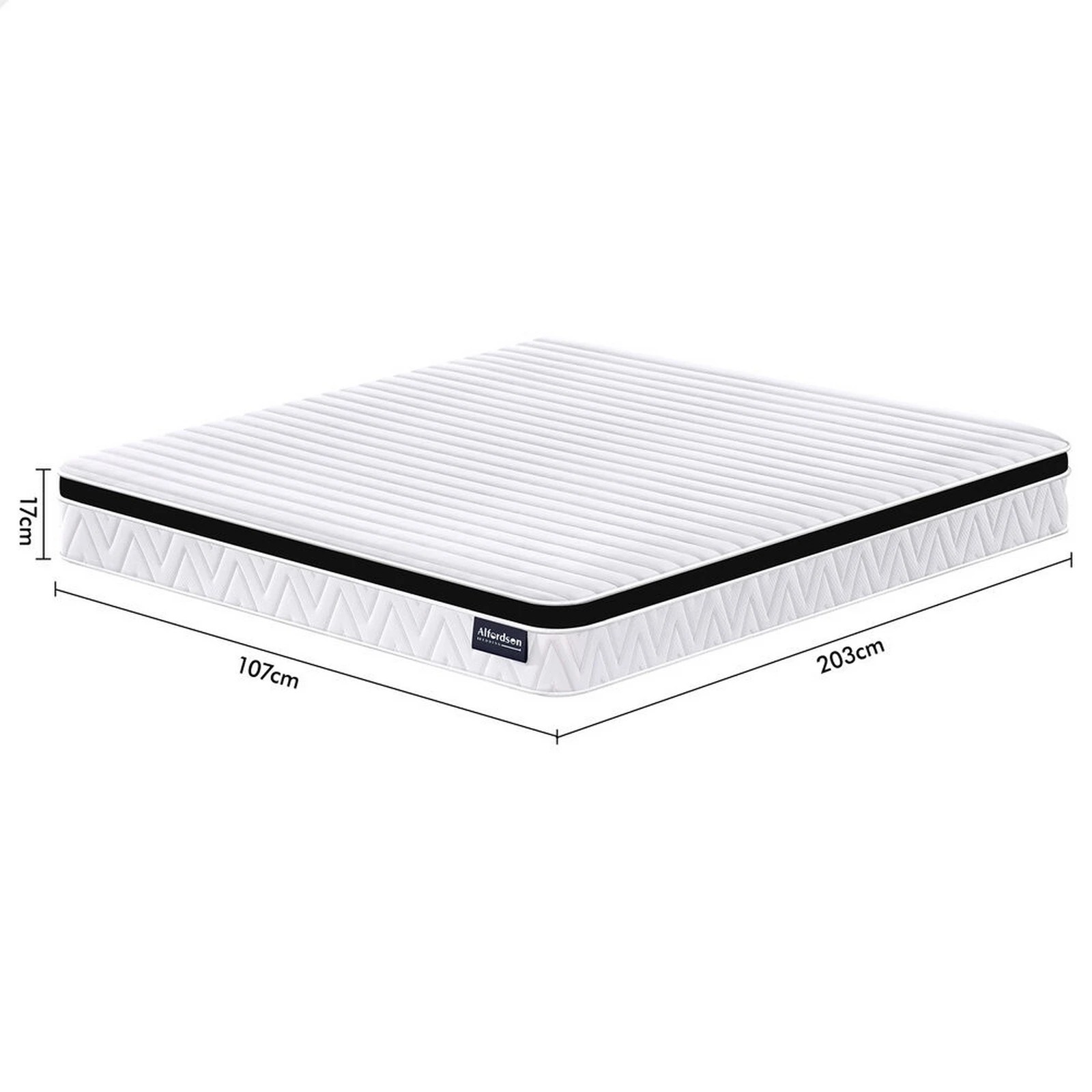 7 Alfordson Mattress 17CM Bed Euro Top Spring Foam Bedding Medium Firm - King Single Bed, 7 of 10