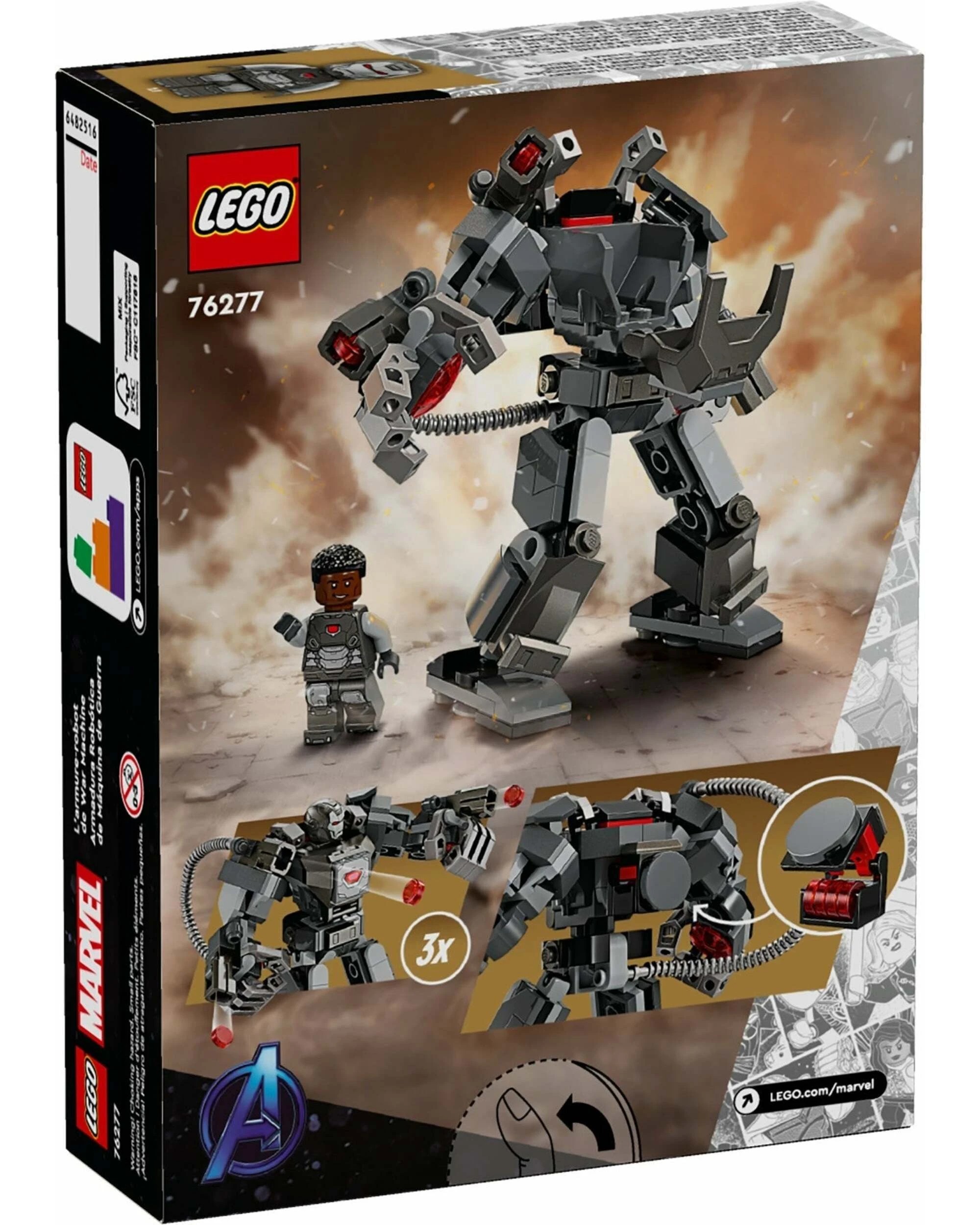 4 LEGO 76277 Marvel War Machine Mech Armour, 4 of 5