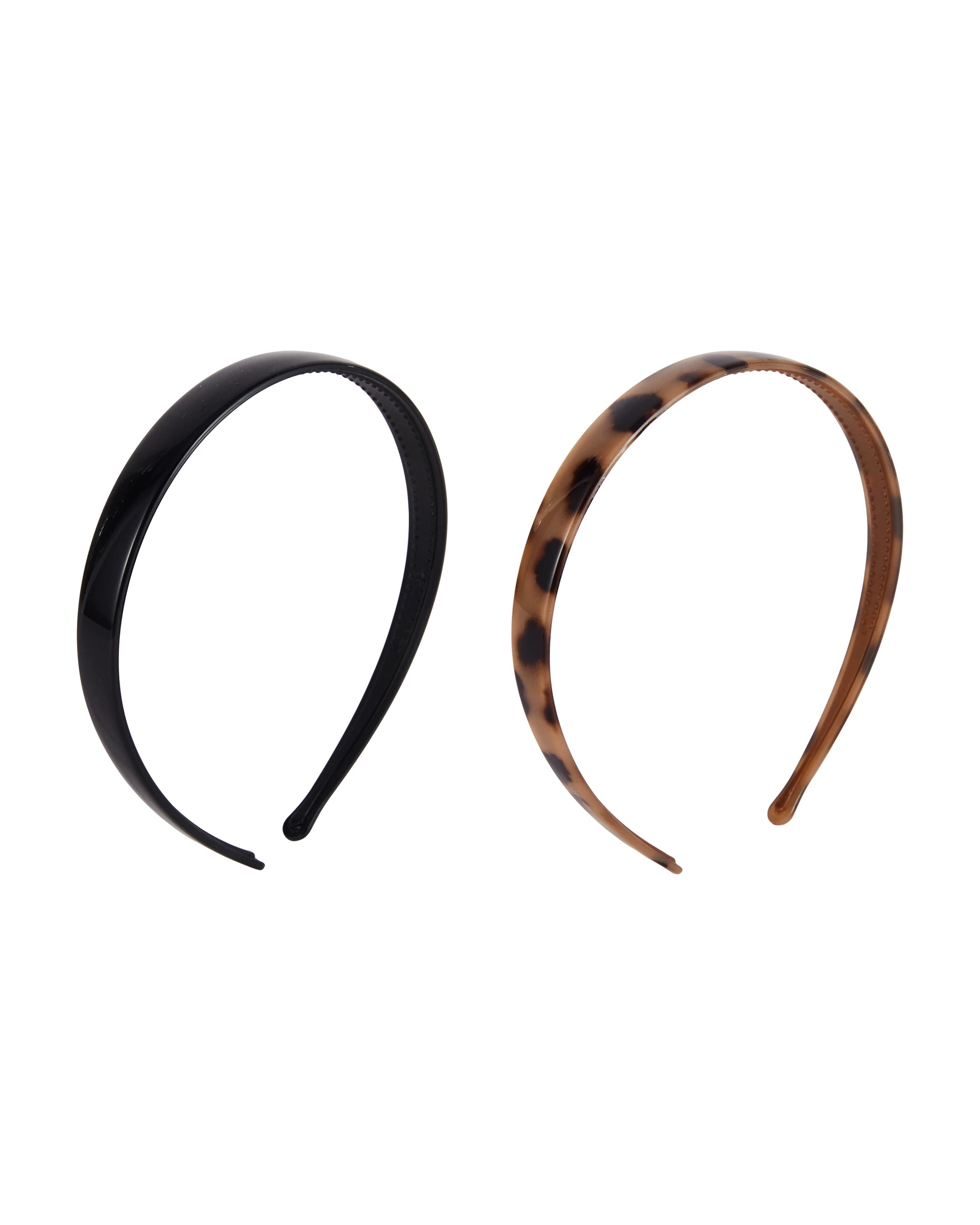 1 OXX Haircare 2 Piece Non-Slip Headband - Black and Brown, 1 of 4