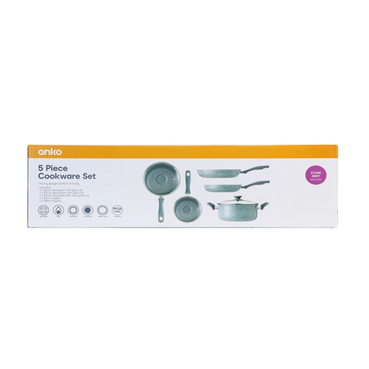 7 5 Piece Cookware Set - Stone Grey, 7 of 7